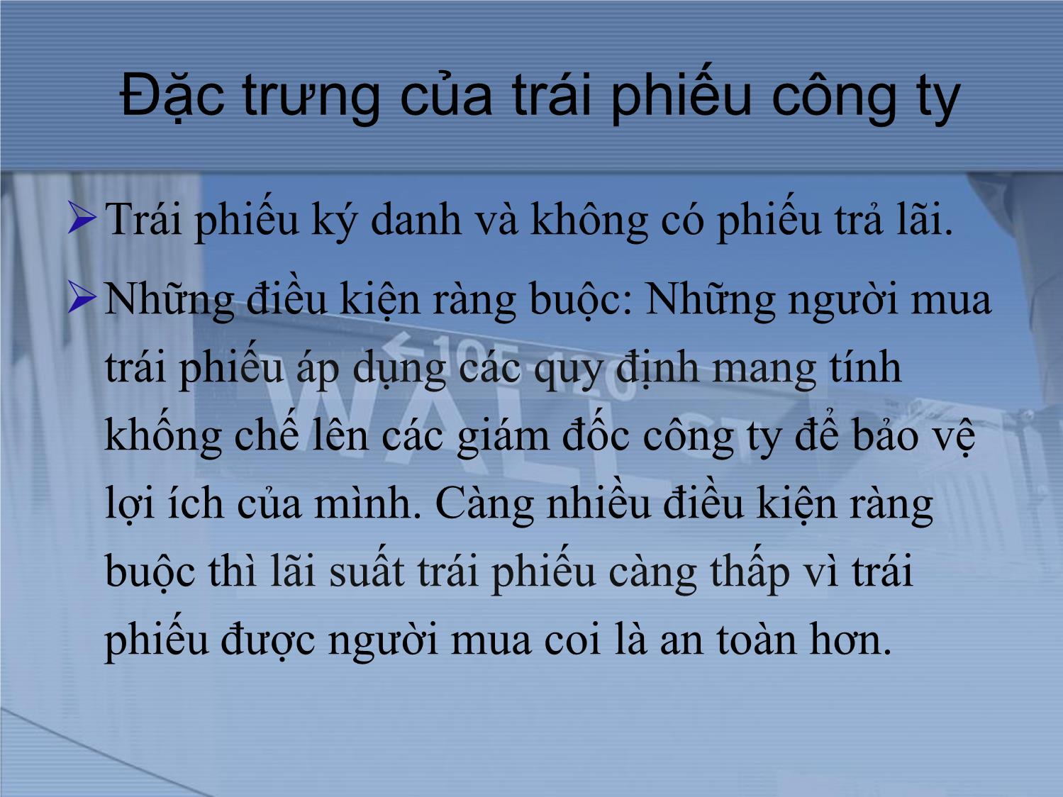 Bài giảng Thị trường tài chính và định chế tài chính - Chương 6: Thị trường trái phiếu trang 8