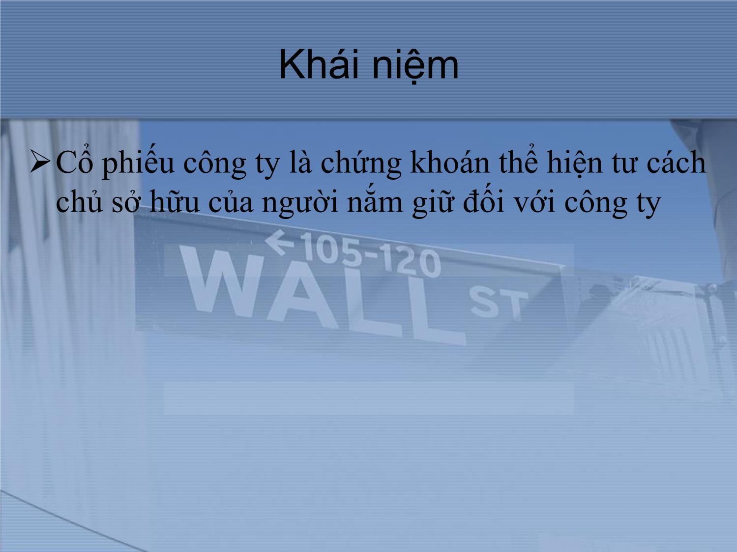 Bài giảng Thị trường tài chính và định chế tài chính - Thị trường cổ phiếu trang 2