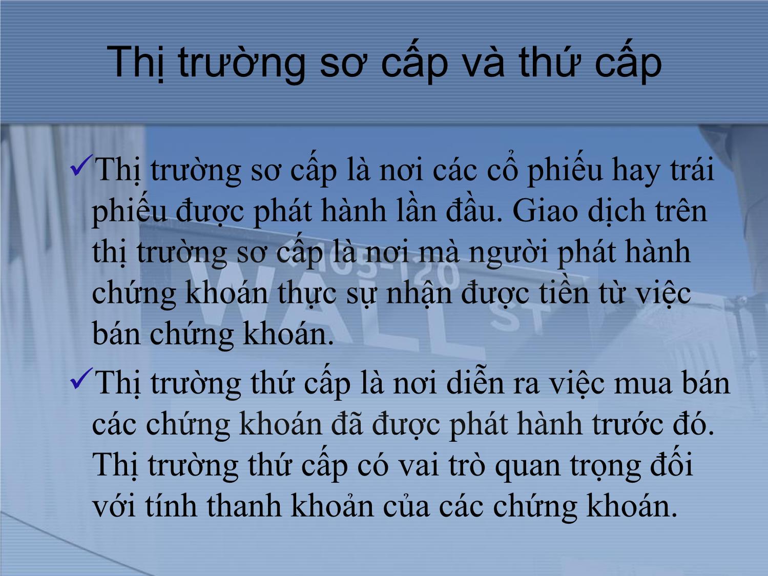 Bài giảng Thị trường tài chính và định chế tài chính - Thị trường cổ phiếu trang 9