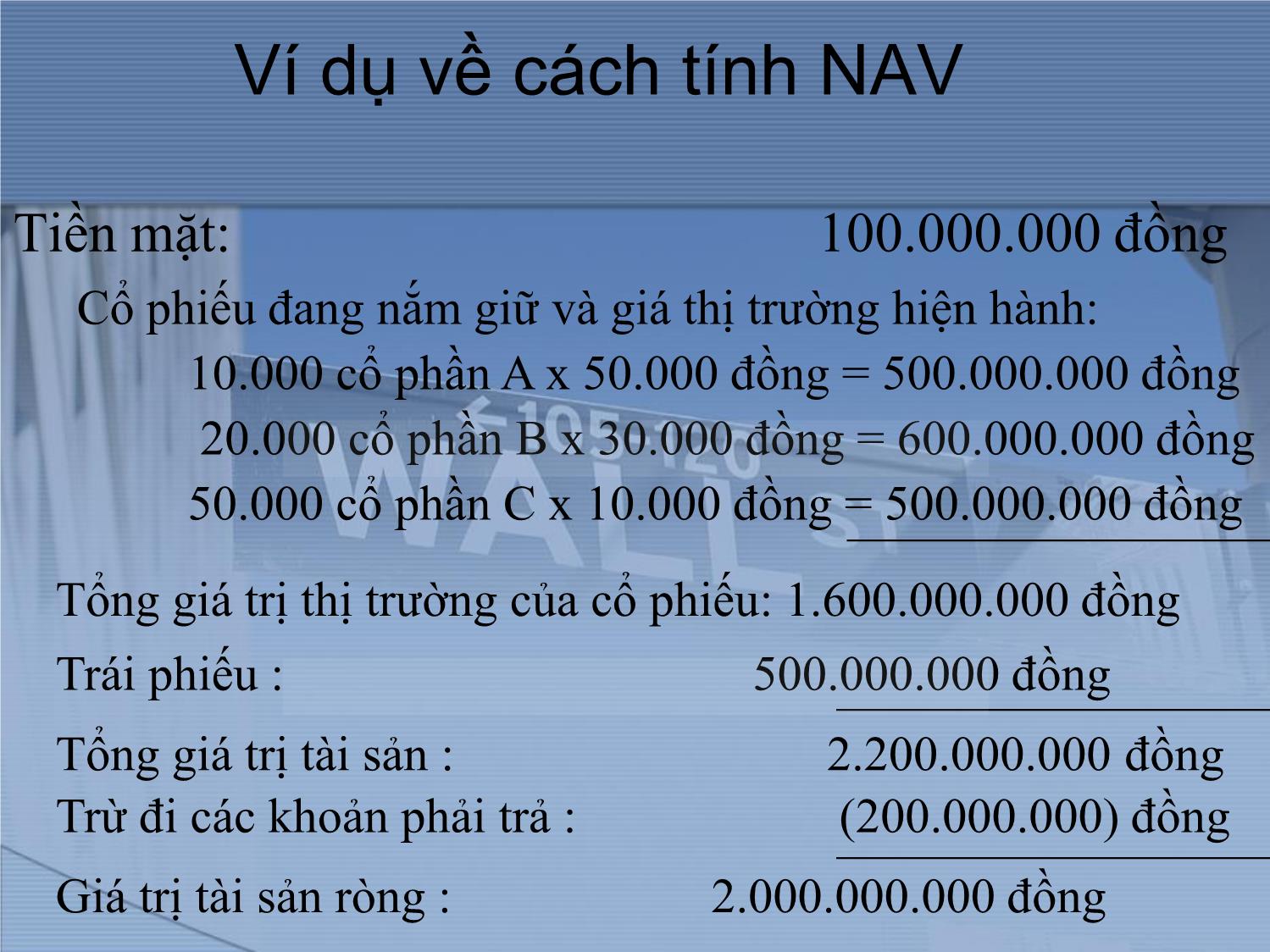 Bài giảng Thị trường tài chính và định chế tài chính - Chương 15: Quỹ đầu tư trang 10