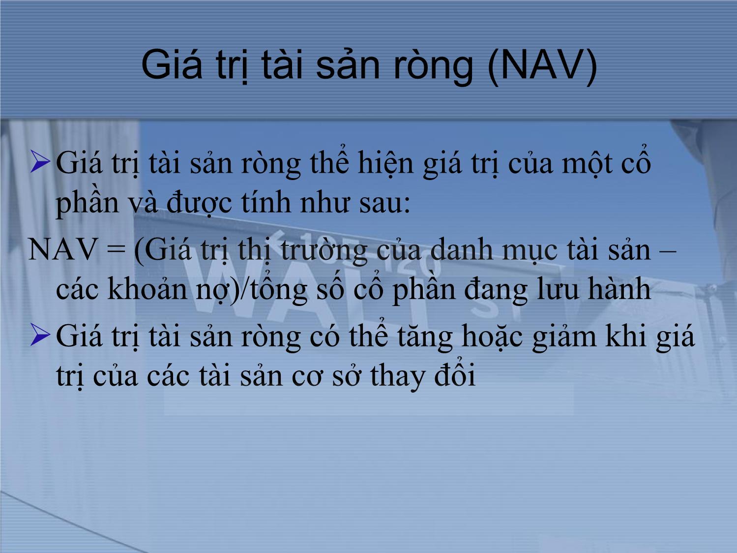 Bài giảng Thị trường tài chính và định chế tài chính - Chương 15: Quỹ đầu tư trang 3