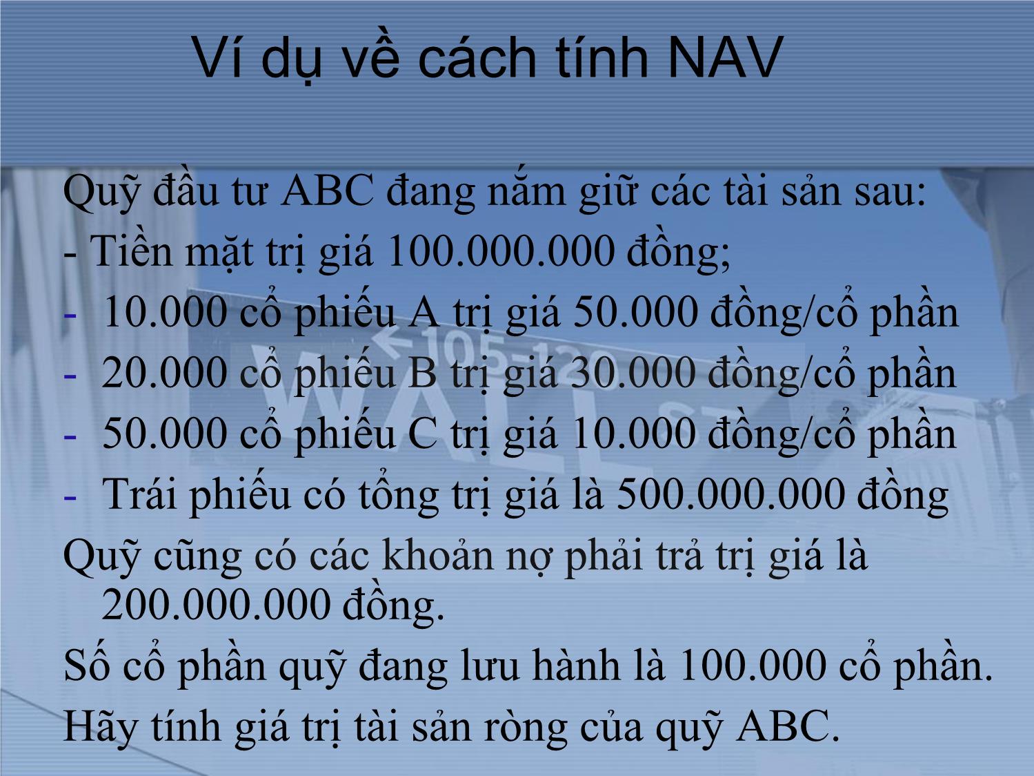 Bài giảng Thị trường tài chính và định chế tài chính - Chương 15: Quỹ đầu tư trang 9