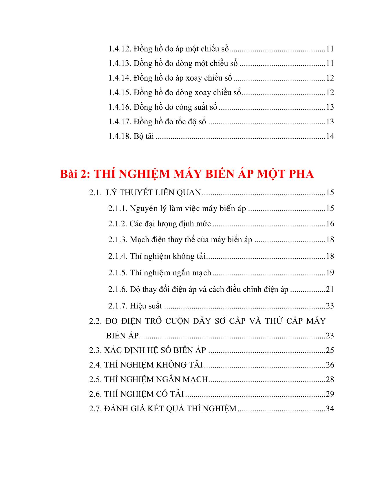 Giáo trình Công nghệ kỹ thuật điện. Điện tử - Thí nghiệm máy điện trang 5