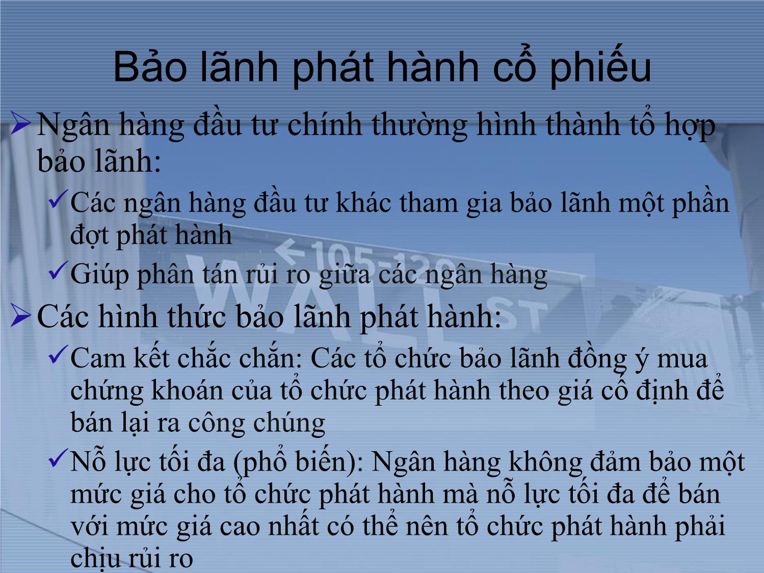 Bài giảng Thị trường tài chính và định chế tài chính - Chương 16: Công ty chứng khoán và ngân hàng đầu tư trang 8