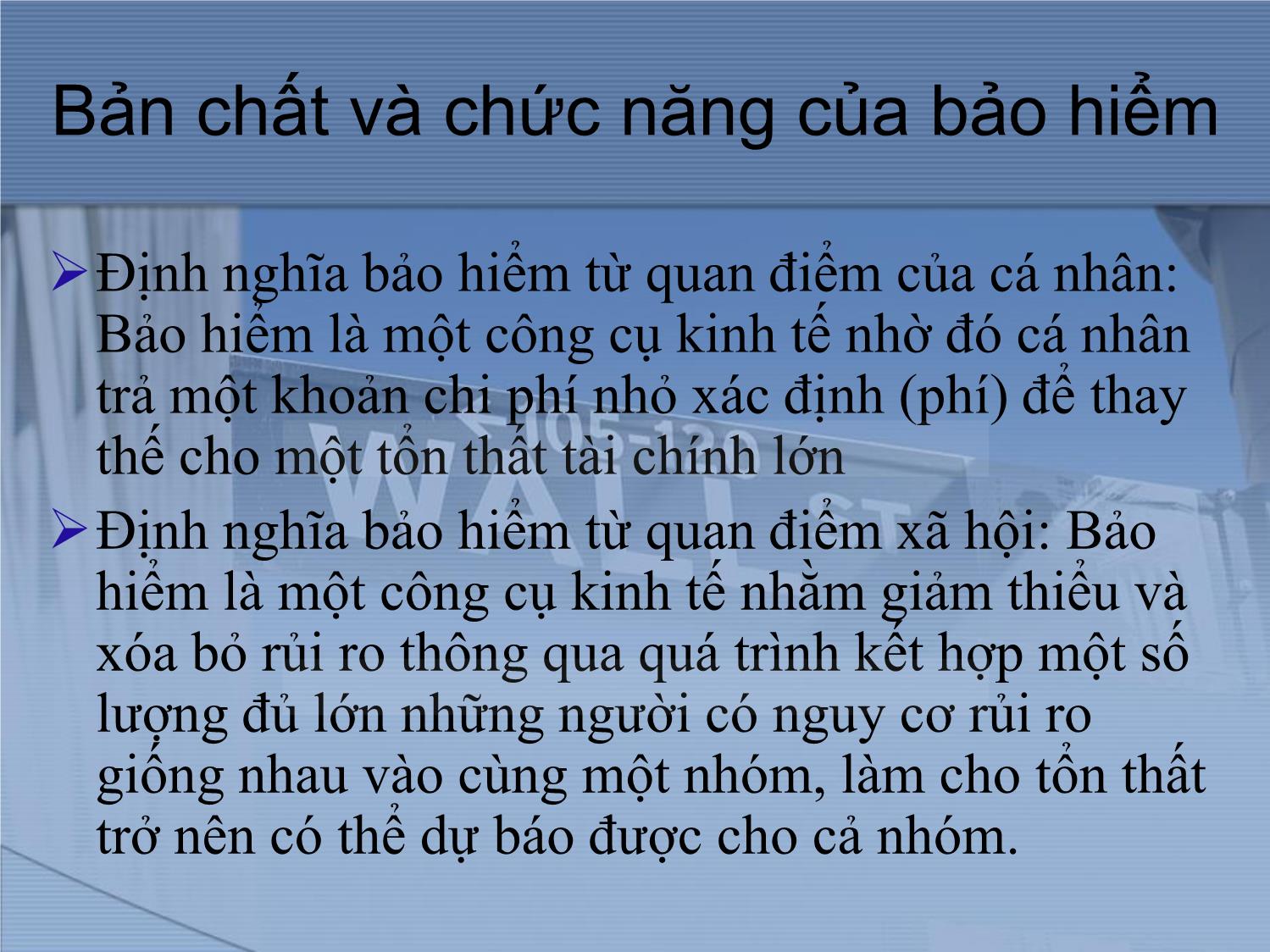 Bài giảng Thị trường tài chính và định chế tài chính - Chương 17: Công ty bảo hiểm trang 6