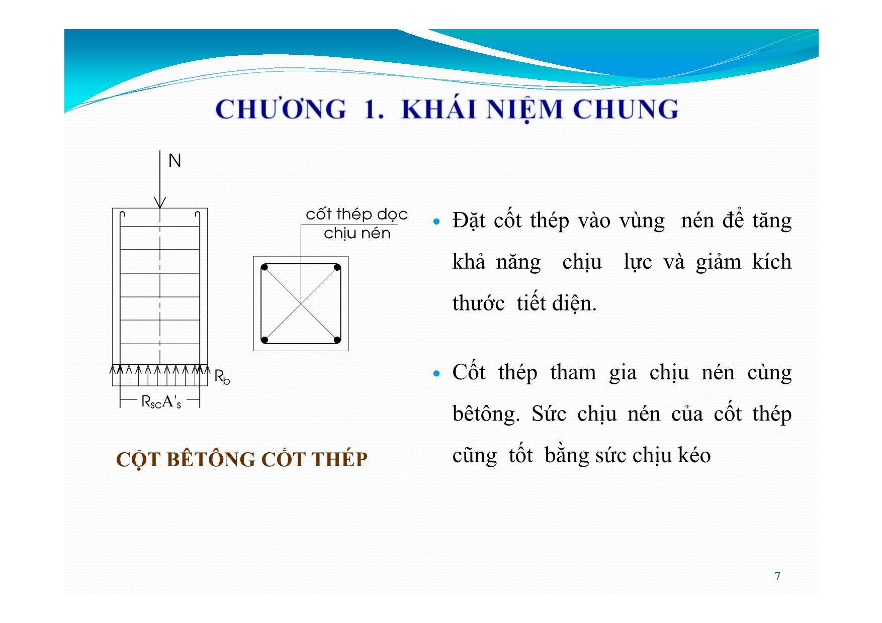 Bài giảng Bê tông cốt thép - Chương 1: Khái niệm chung trang 7