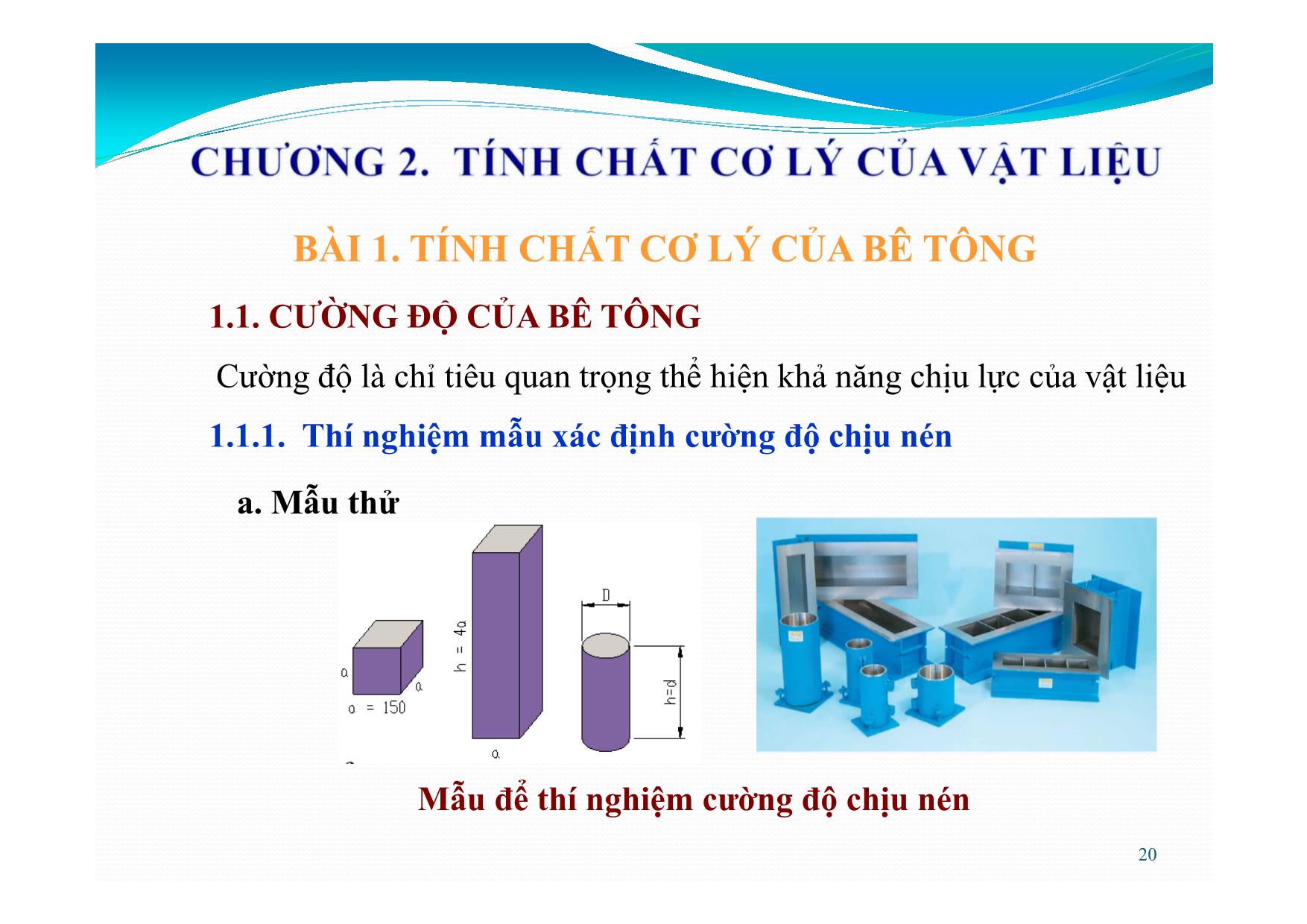 Bài giảng Bê tông cốt thép - Chương 2: Tính chất cơ lý của vật liệu trang 4