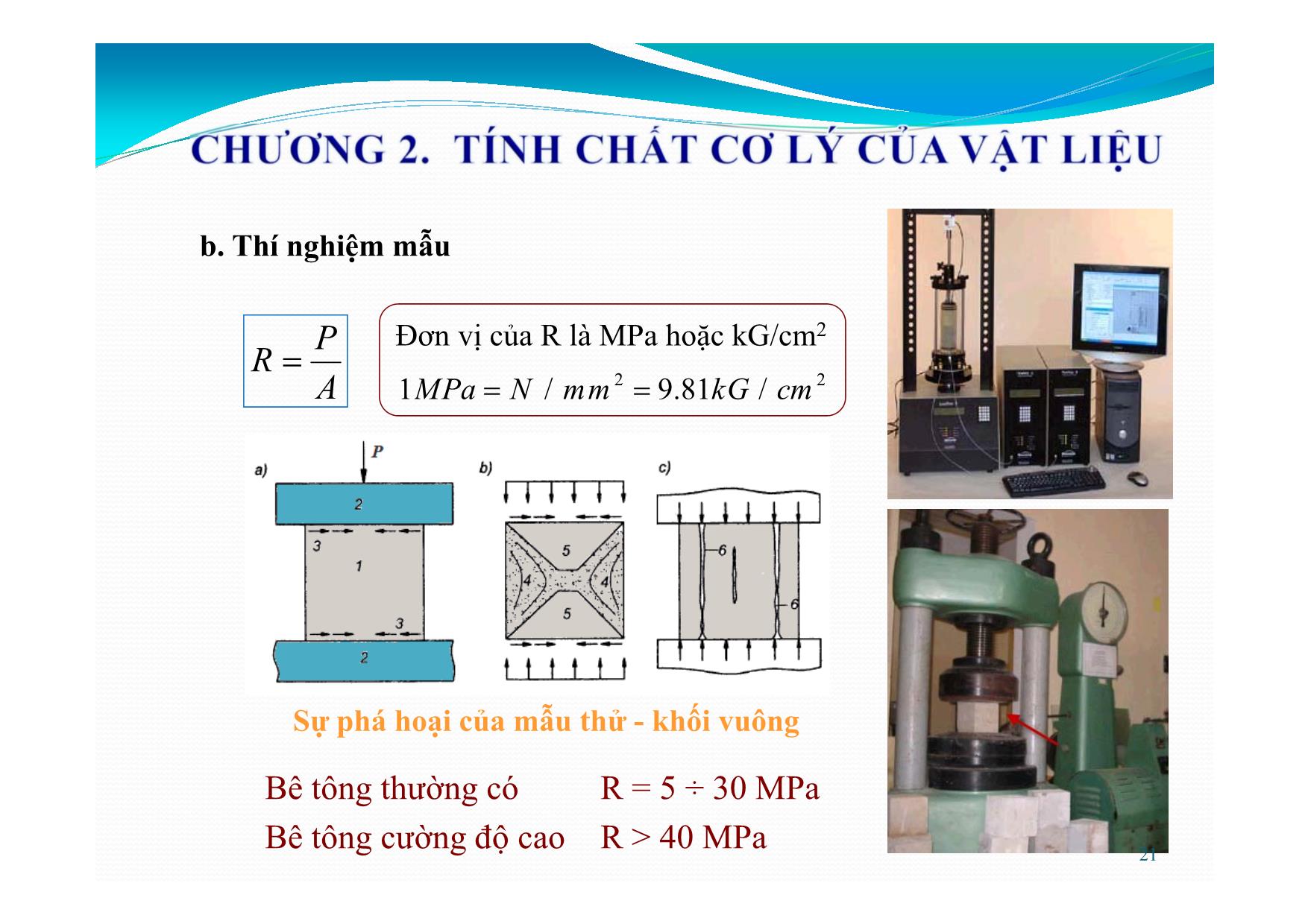 Bài giảng Bê tông cốt thép - Chương 2: Tính chất cơ lý của vật liệu trang 5