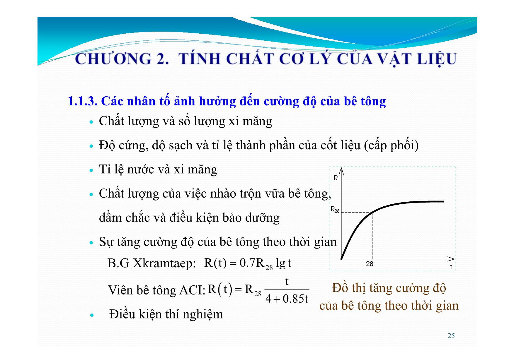 Bài giảng Bê tông cốt thép - Chương 2: Tính chất cơ lý của vật liệu trang 9