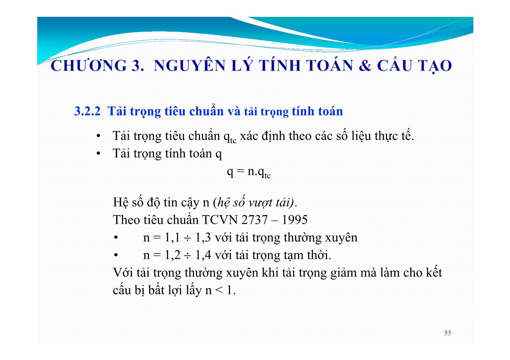 Bài giảng Bê tông cốt thép - Chương 3: Nguyên lý tính toán cấu tạo trang 7