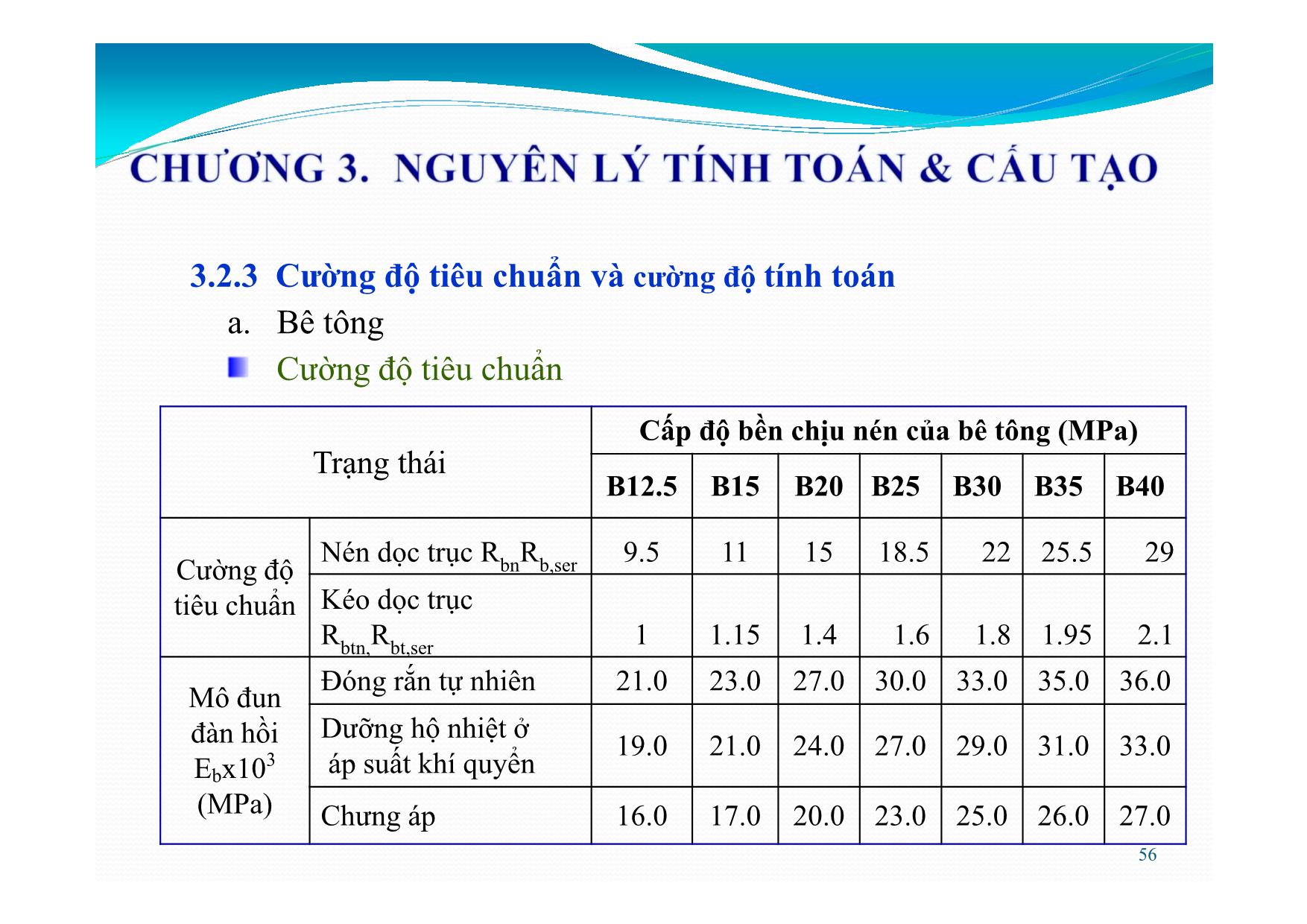 Bài giảng Bê tông cốt thép - Chương 3: Nguyên lý tính toán cấu tạo trang 8