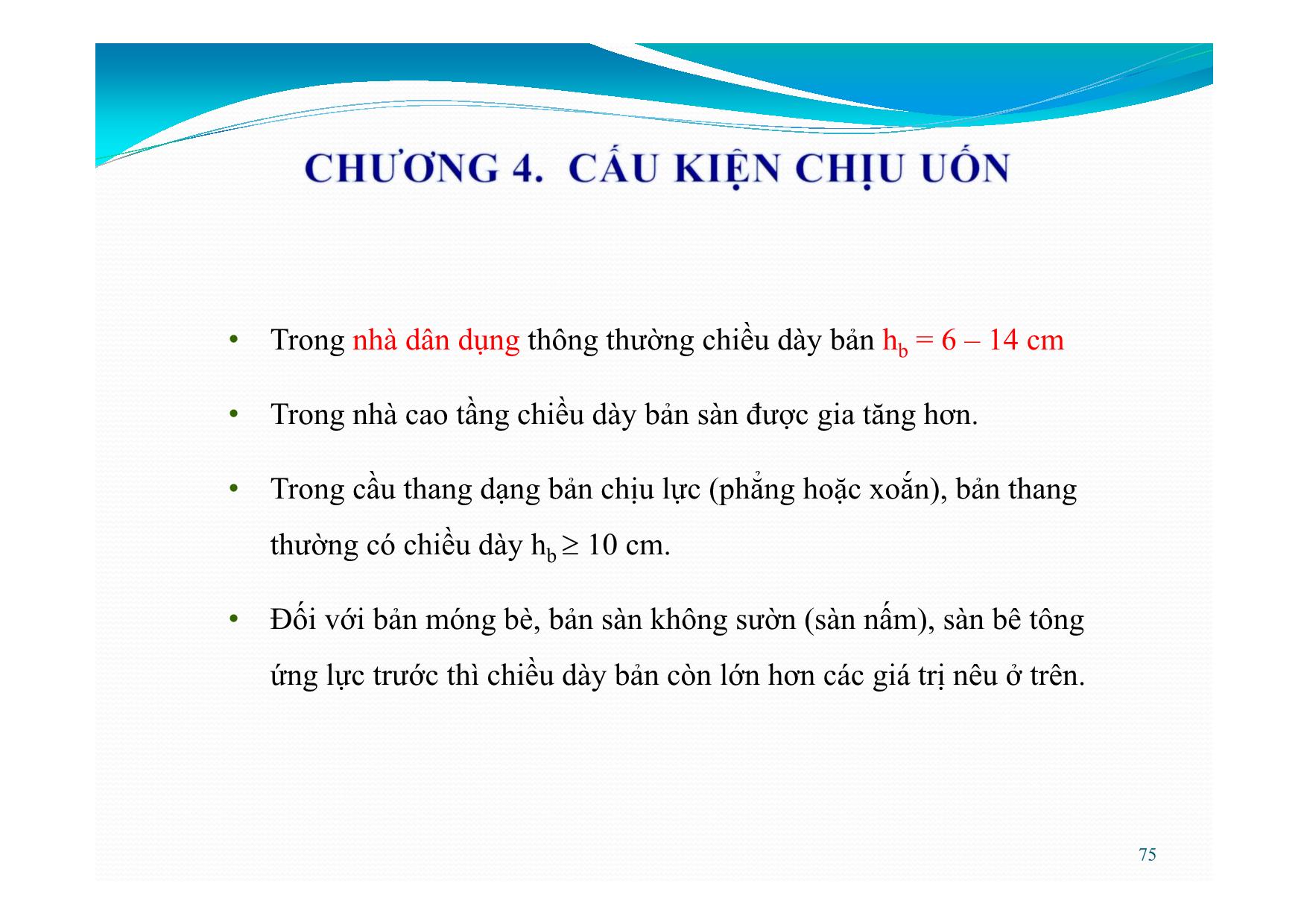 Bài giảng Bê tông cốt thép - Chương 4: Cấu kiện chịu uốn trang 5