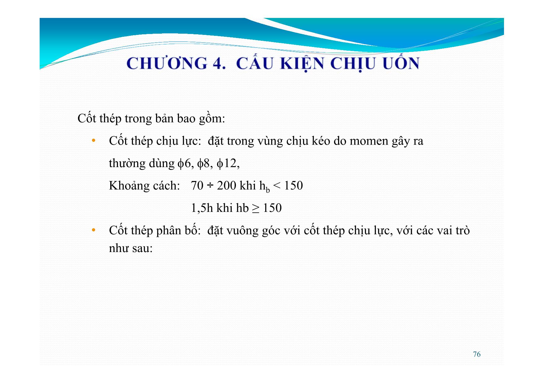 Bài giảng Bê tông cốt thép - Chương 4: Cấu kiện chịu uốn trang 6