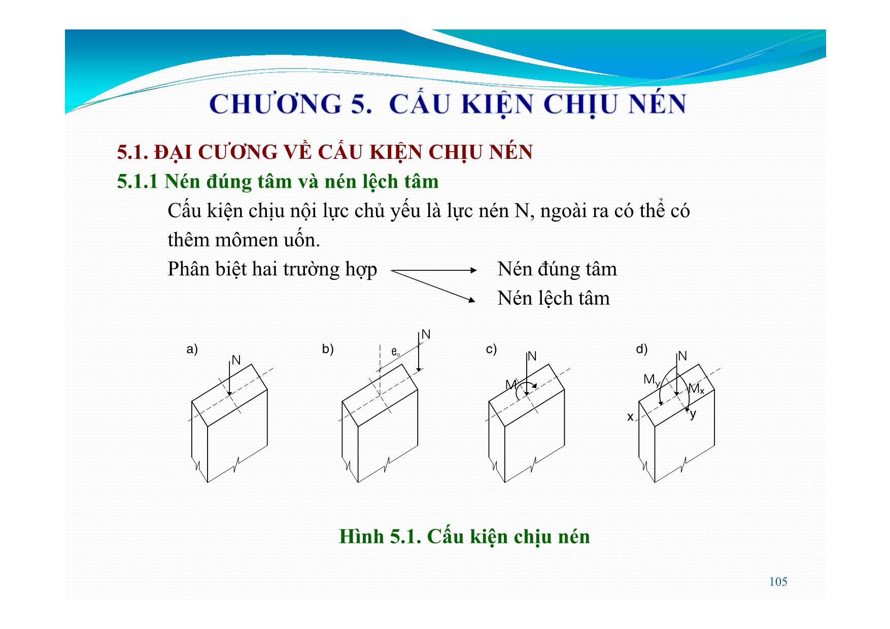 Bài giảng Bê tông cốt thép - Chương 5: Cấu kiện chịu nén trang 3