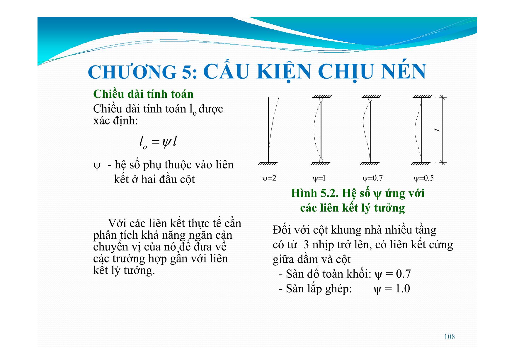 Bài giảng Bê tông cốt thép - Chương 5: Cấu kiện chịu nén trang 6