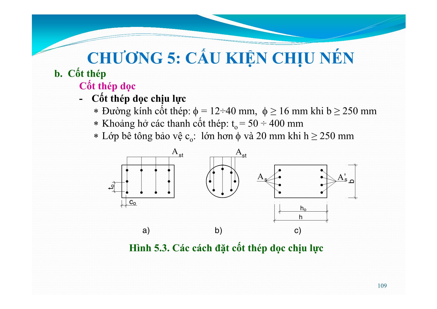 Bài giảng Bê tông cốt thép - Chương 5: Cấu kiện chịu nén trang 7