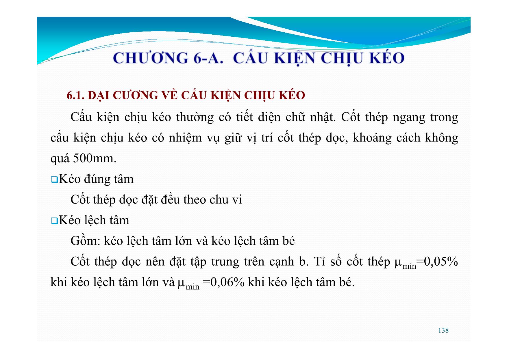 Bài giảng Bê tông cốt thép - Chương 6: Cấu kiện chịu kéo và chịu xoắn trang 4