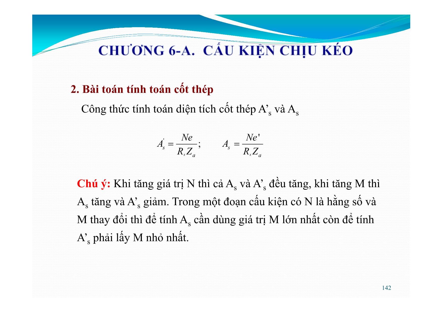 Bài giảng Bê tông cốt thép - Chương 6: Cấu kiện chịu kéo và chịu xoắn trang 8