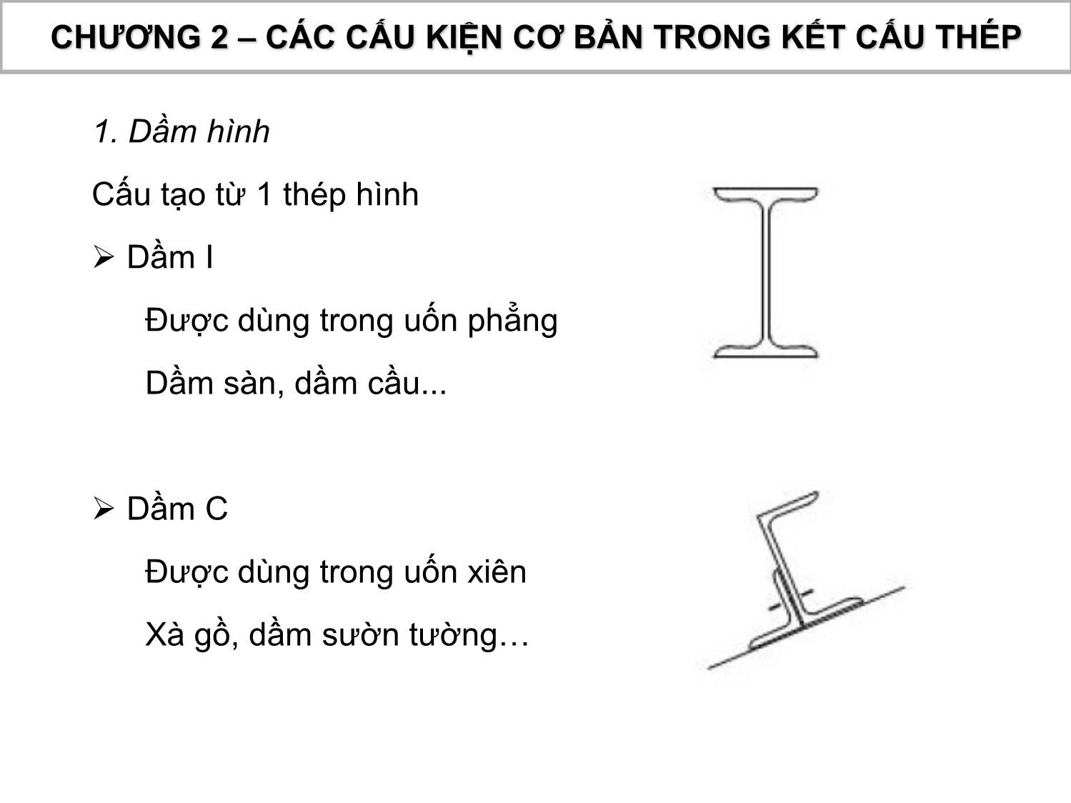 Bài giảng Kết cấu thép gỗ - Chương 2: Các cấu kiện cơ bản trong kết cấu thép trang 4