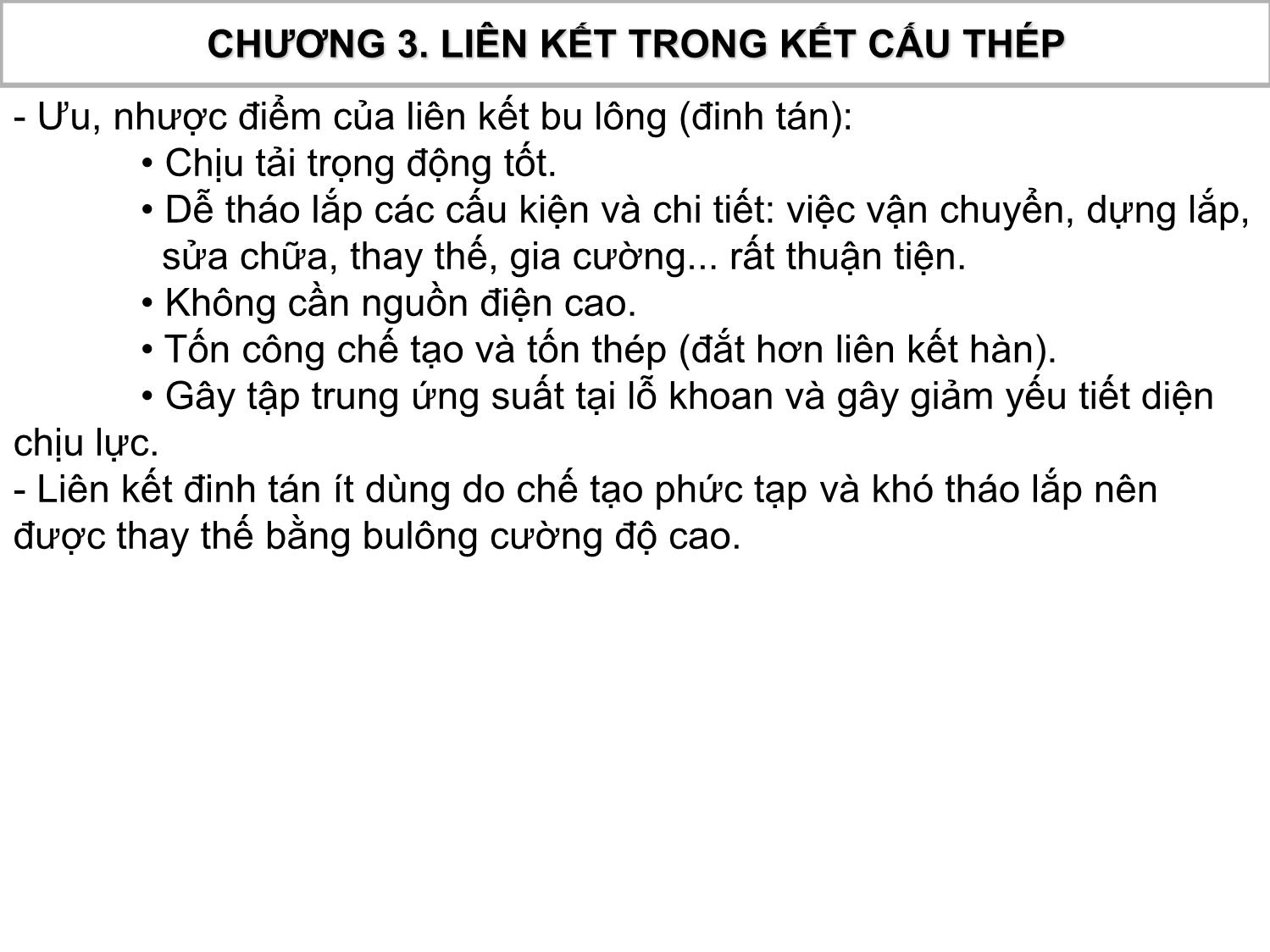 Bài giảng Kết cấu thép gỗ - Chương 3: Liên kết trong kết cấu thép trang 6