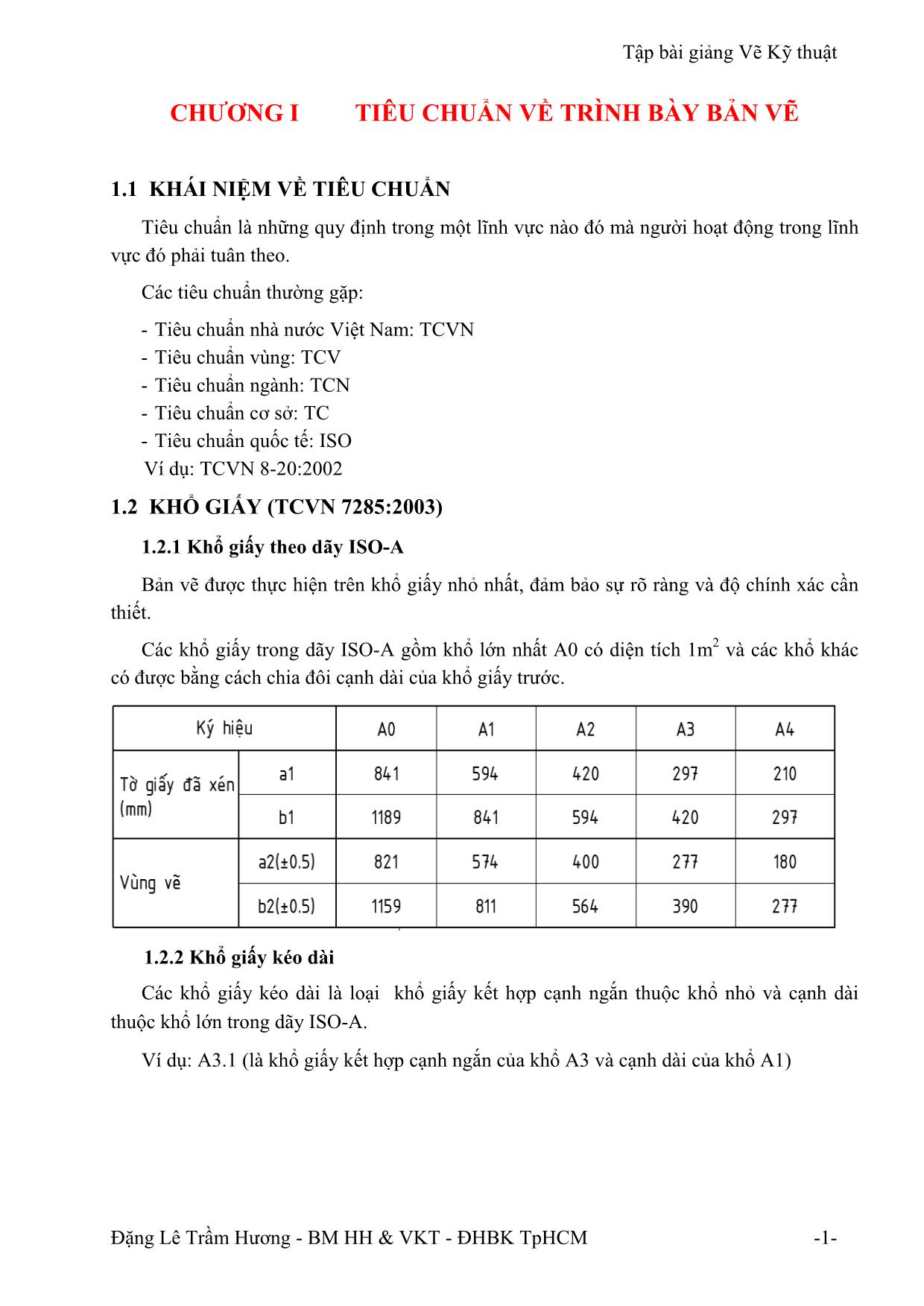 Giáo trình Vẽ kỹ thuật trang 1