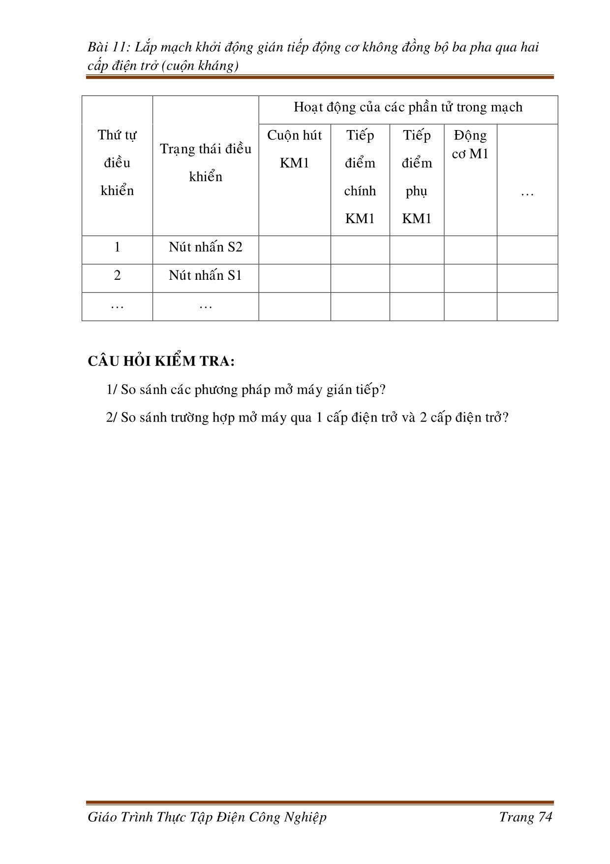 Giáo trình Công nghệ kỹ thuật điện. Điện tử - Thực tập điện công nghiệp (Phần 2) trang 7