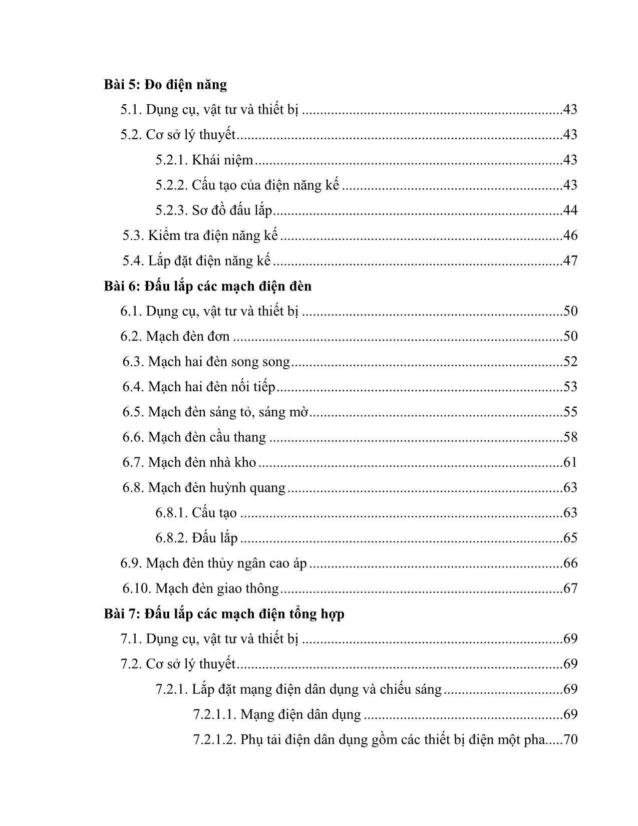 Giáo trình Công nghệ kỹ thuật điện. Điện tử - Thực tập điện dân dụng trang 6