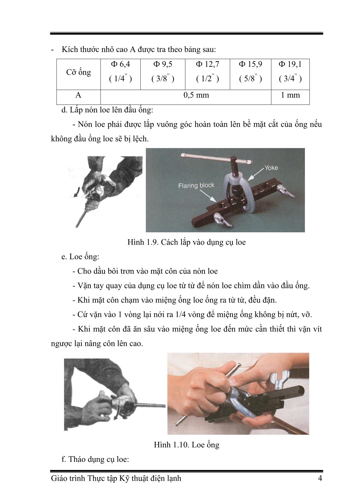 Giáo trình Công nghệ kỹ thuật điện. Điện tử - Thực tập kỹ thuật điện lạnh (Phần 1) trang 6