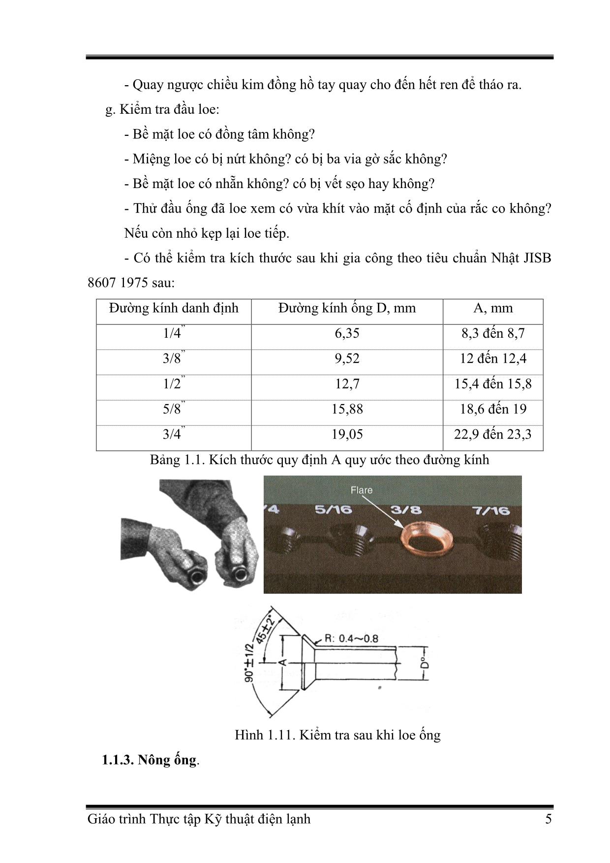 Giáo trình Công nghệ kỹ thuật điện. Điện tử - Thực tập kỹ thuật điện lạnh (Phần 1) trang 7