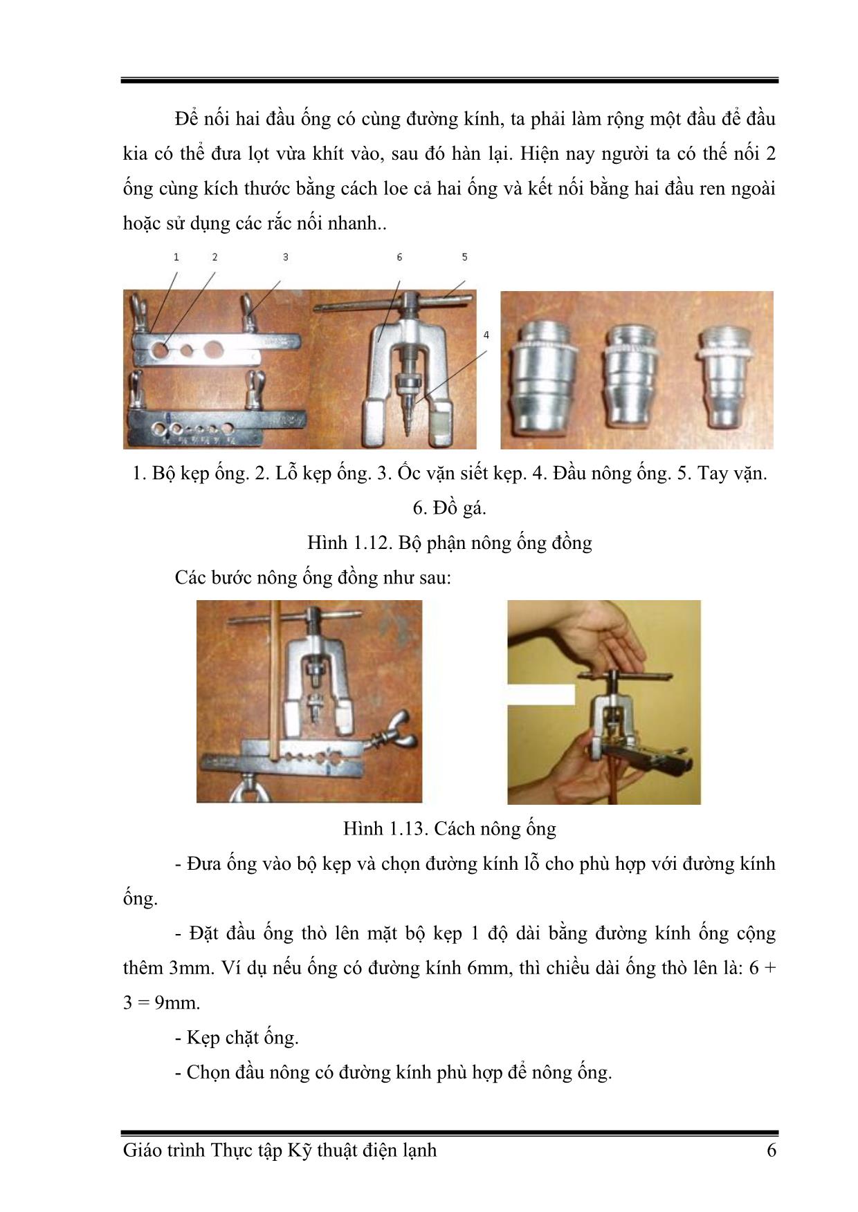 Giáo trình Công nghệ kỹ thuật điện. Điện tử - Thực tập kỹ thuật điện lạnh (Phần 1) trang 8