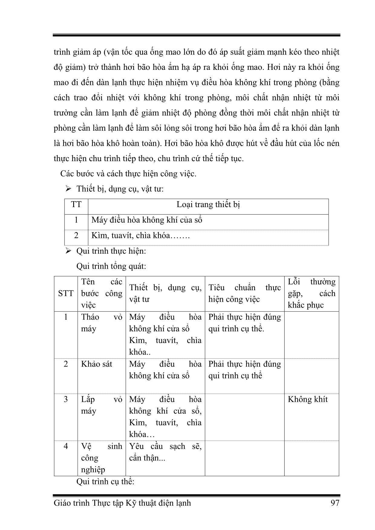 Giáo trình Công nghệ kỹ thuật điện. Điện tử - Thực tập kỹ thuật điện lạnh (Phần 2) trang 3