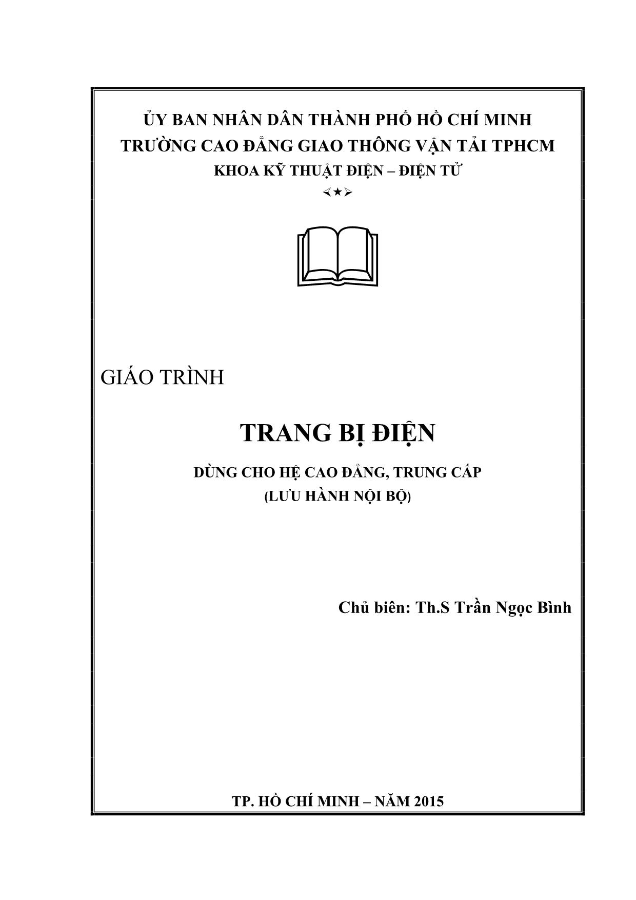 Giáo trình Trang bị điện (Phần 1) trang 1