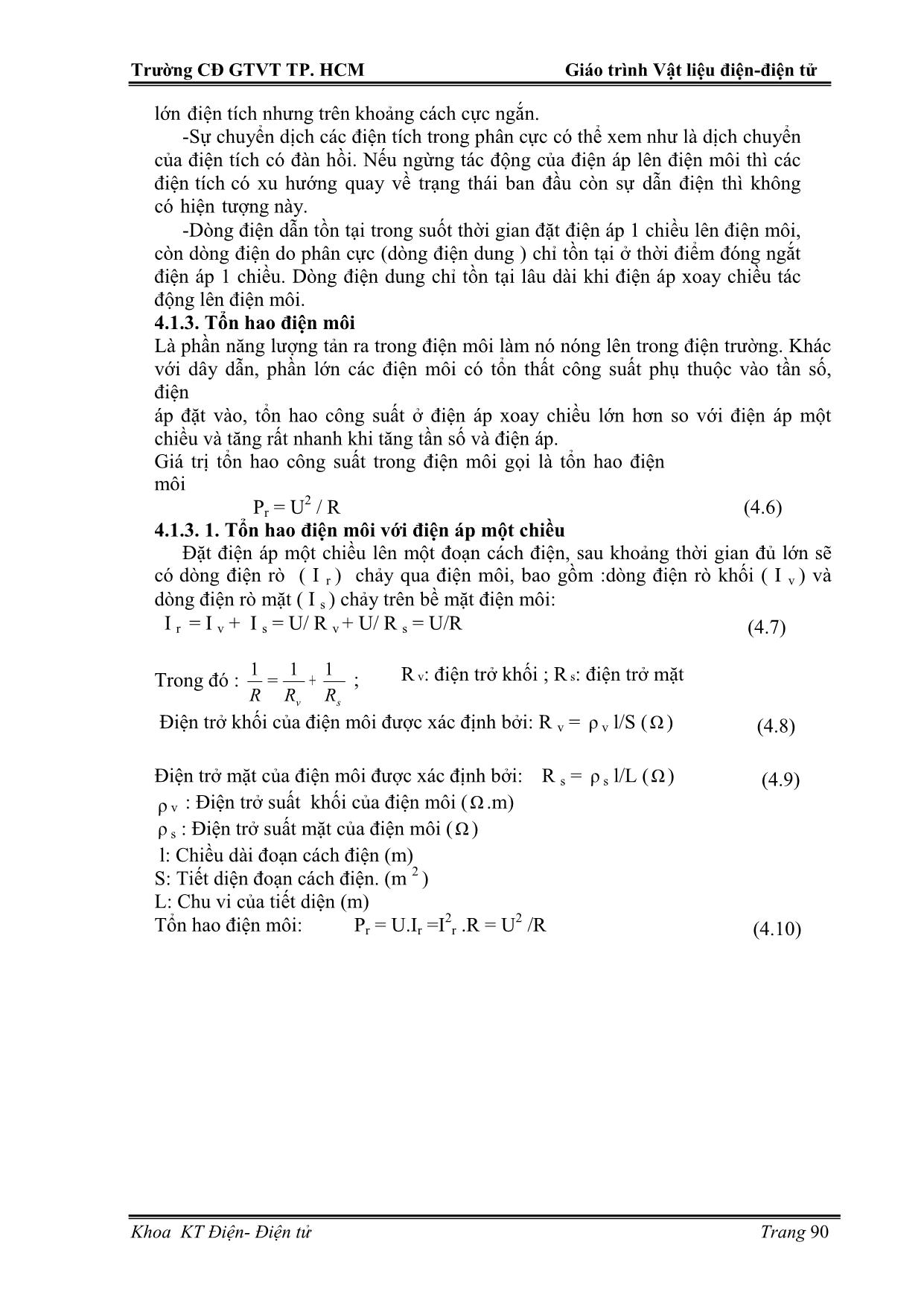 Giáo trình Vật liệu điện. Điện tử (Phần 2) trang 7