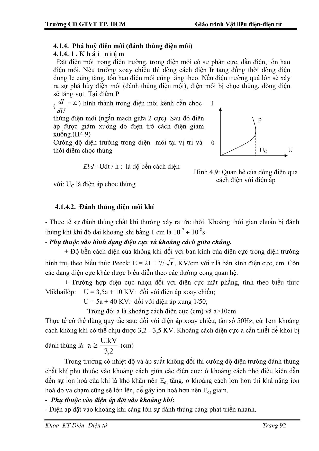 Giáo trình Vật liệu điện. Điện tử (Phần 2) trang 9