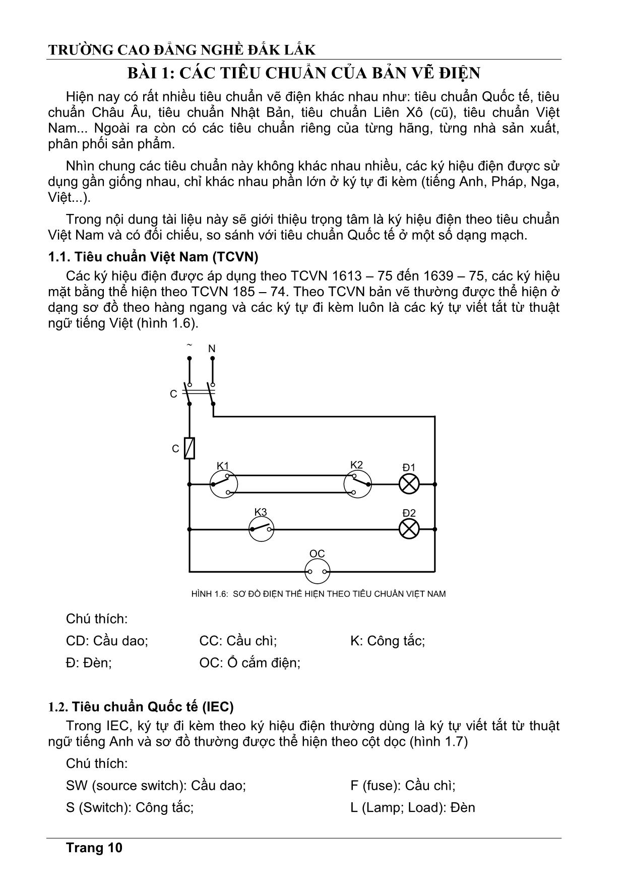 Giáo trình Vẽ điện trang 10