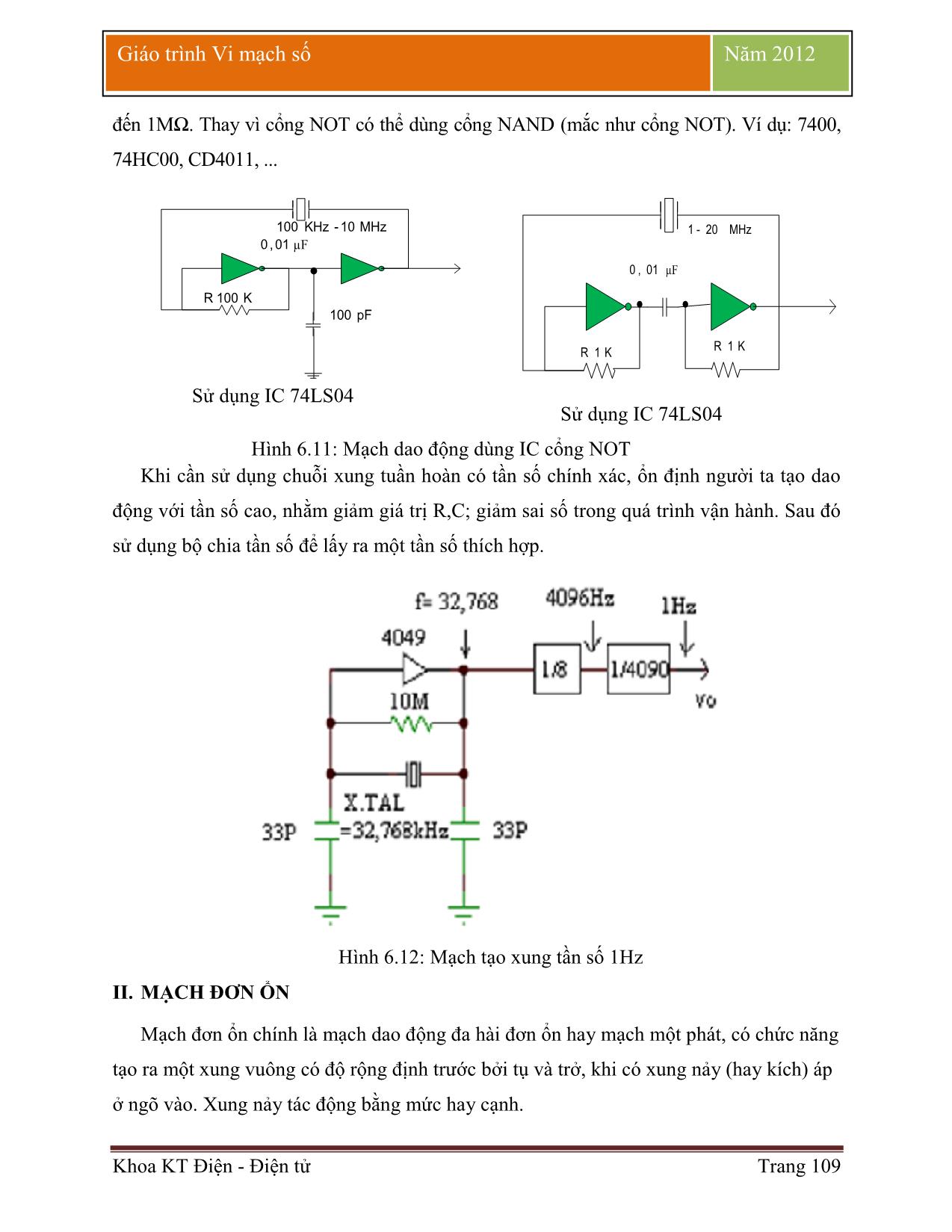 Giáo trình Vi mạch số (Phần 2) trang 9