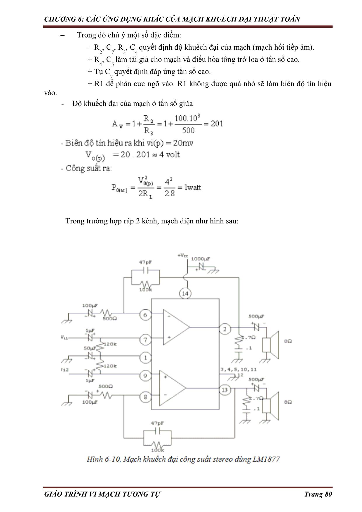 Giáo trình Vi mạch tương tự (Phần 2) trang 10