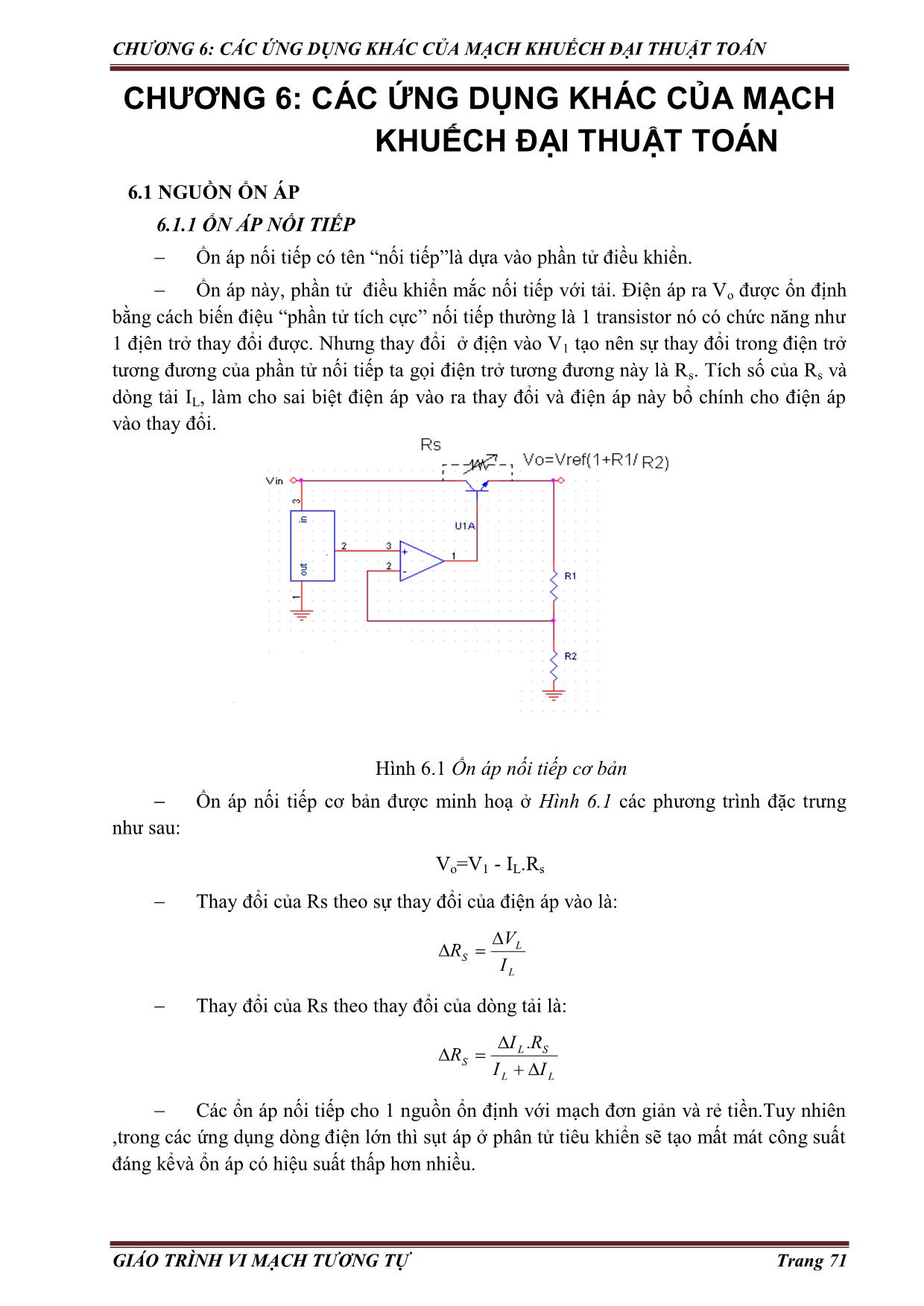 Giáo trình Vi mạch tương tự (Phần 2) trang 1