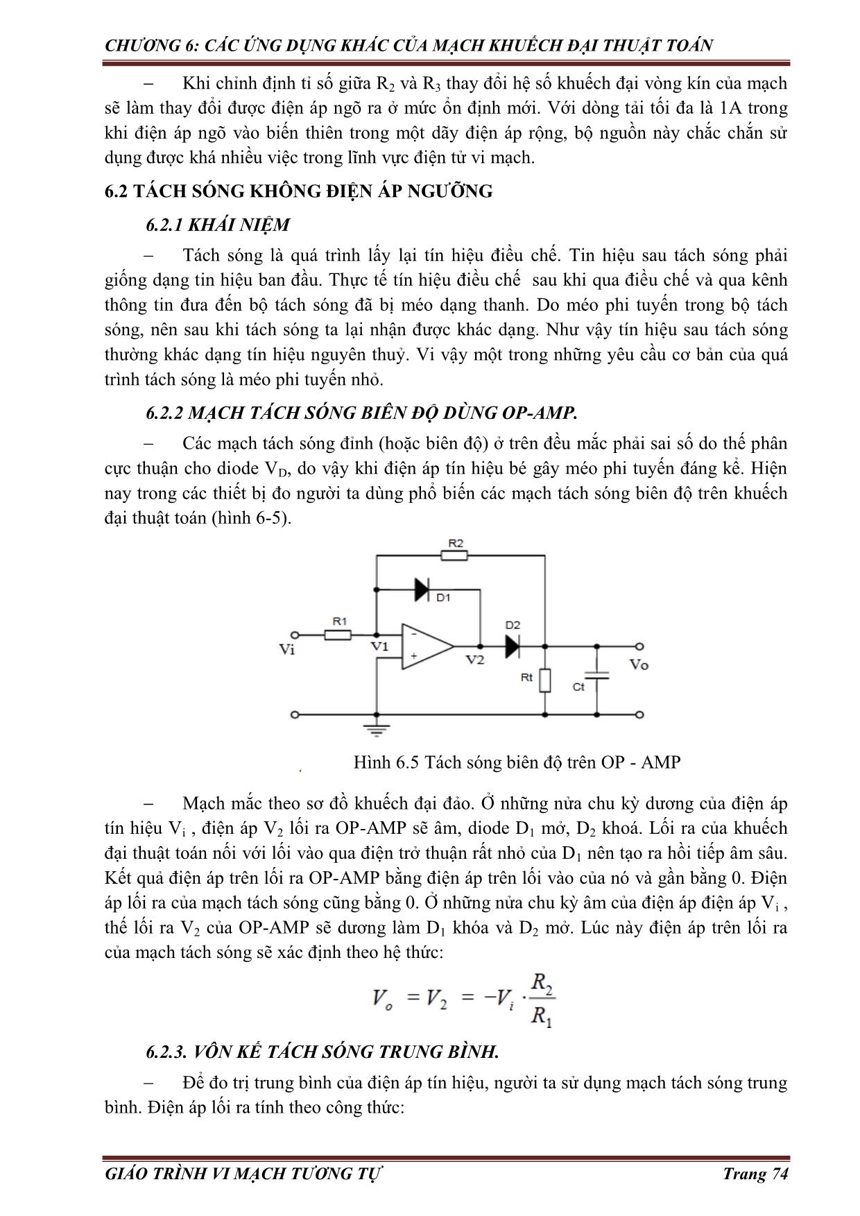 Giáo trình Vi mạch tương tự (Phần 2) trang 4