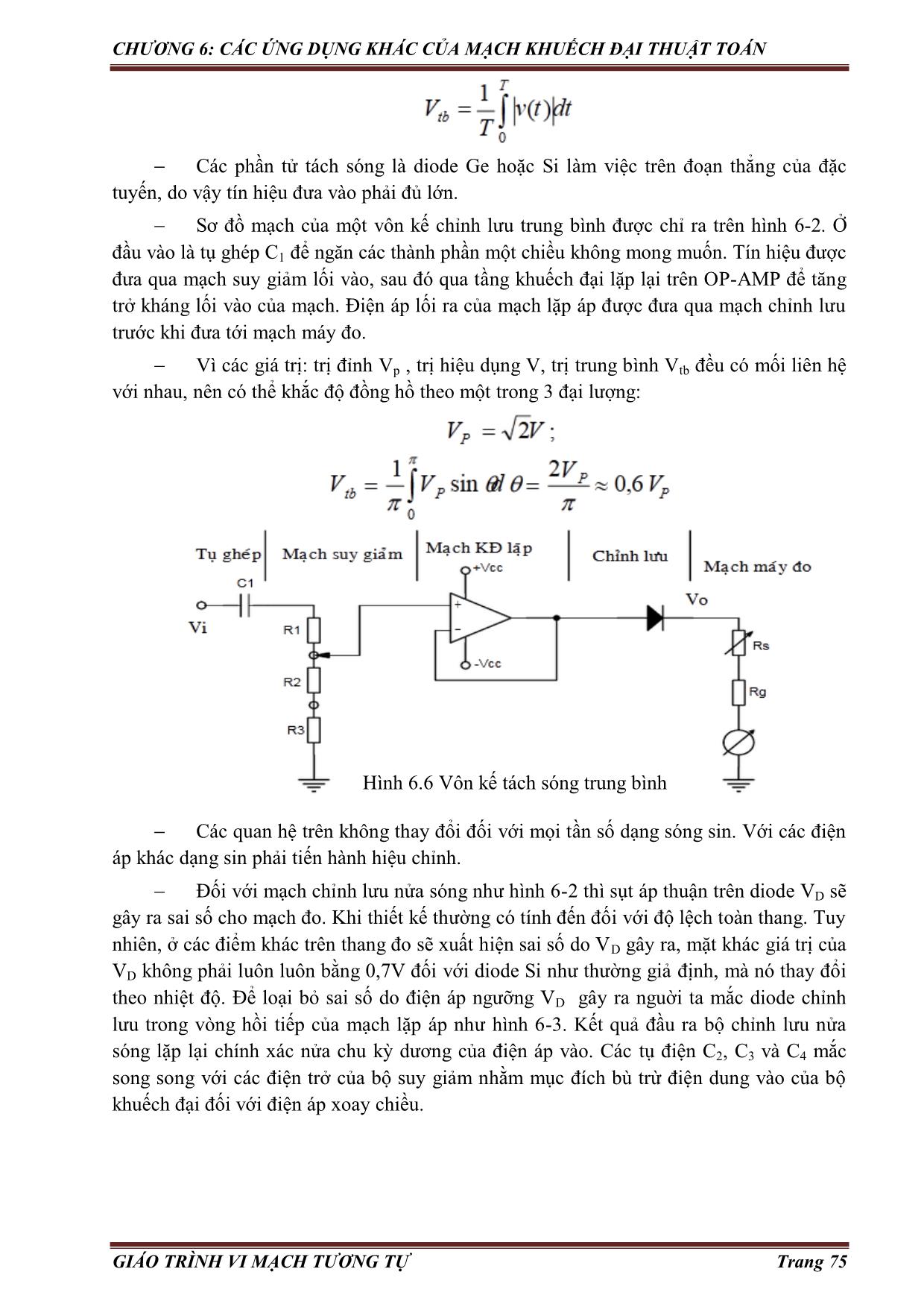 Giáo trình Vi mạch tương tự (Phần 2) trang 5