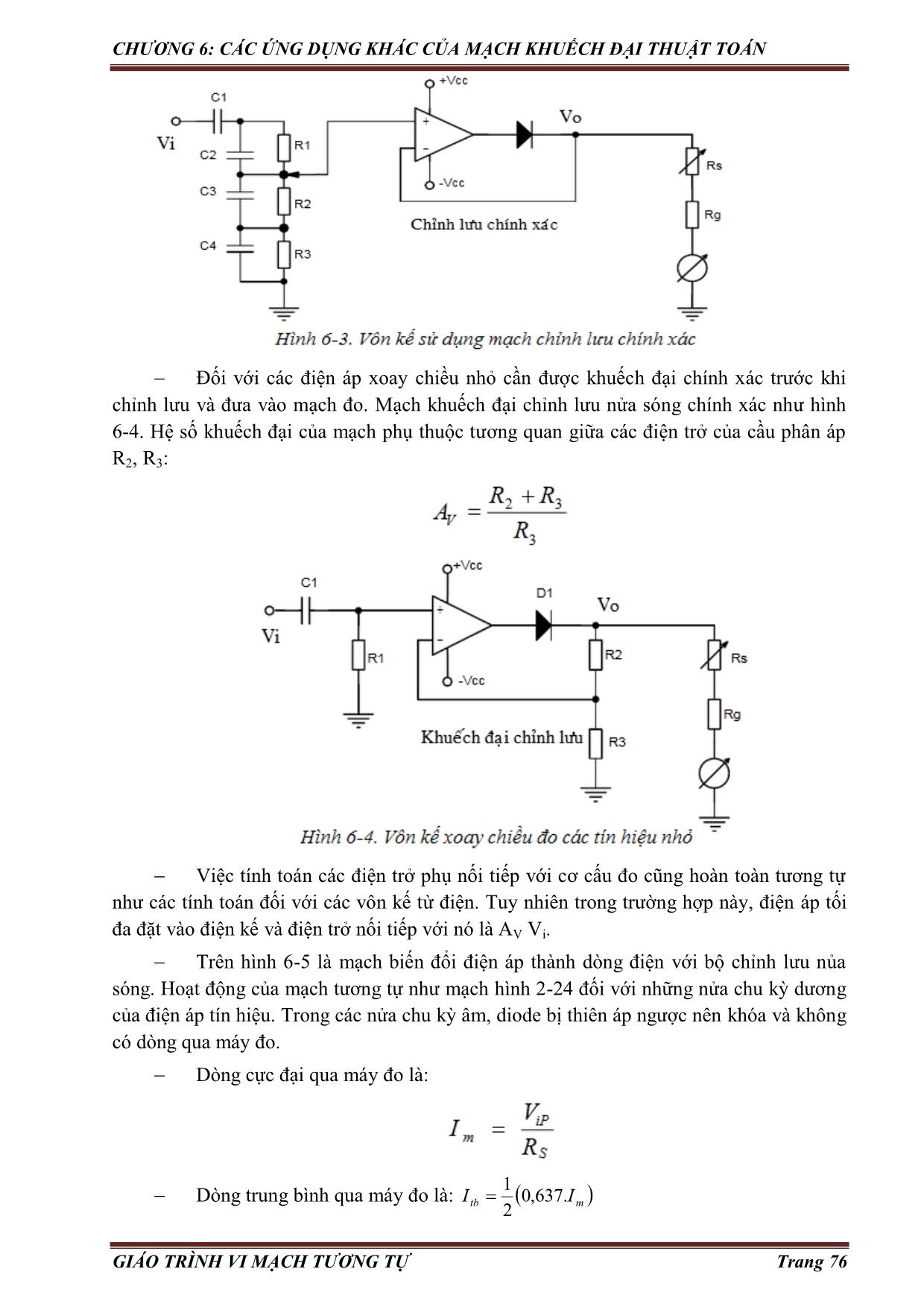 Giáo trình Vi mạch tương tự (Phần 2) trang 6