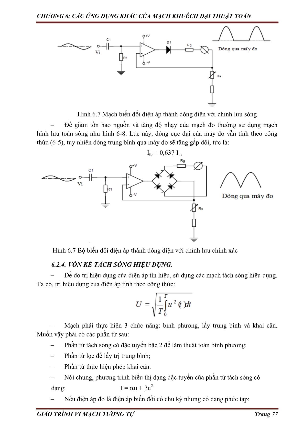 Giáo trình Vi mạch tương tự (Phần 2) trang 7