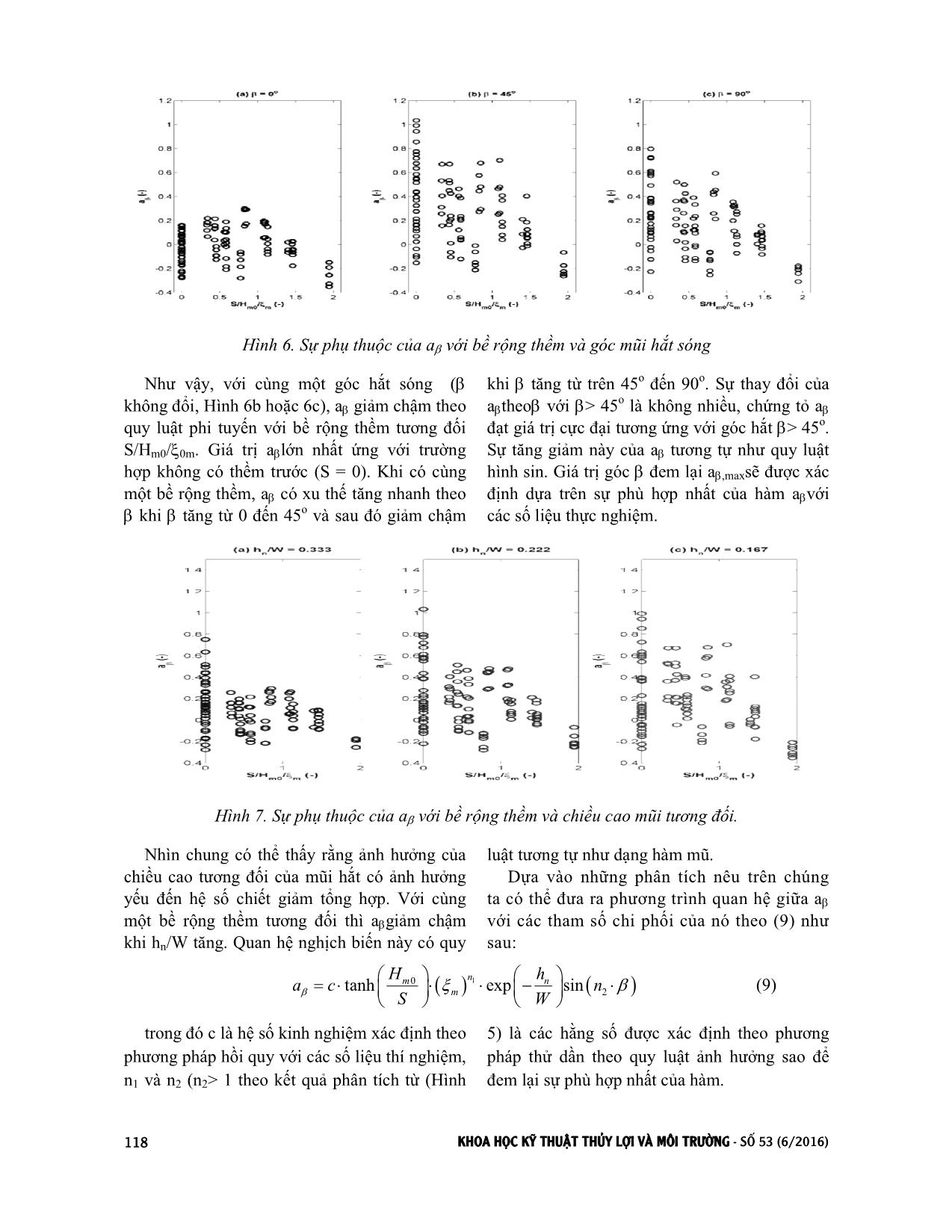 Xây dựng công thức thực nghiệm xác định hệ số ảnh hưởng của mũi hắt sóng đến lưu lượng tràn qua đê biển có tường đỉnh trang 5