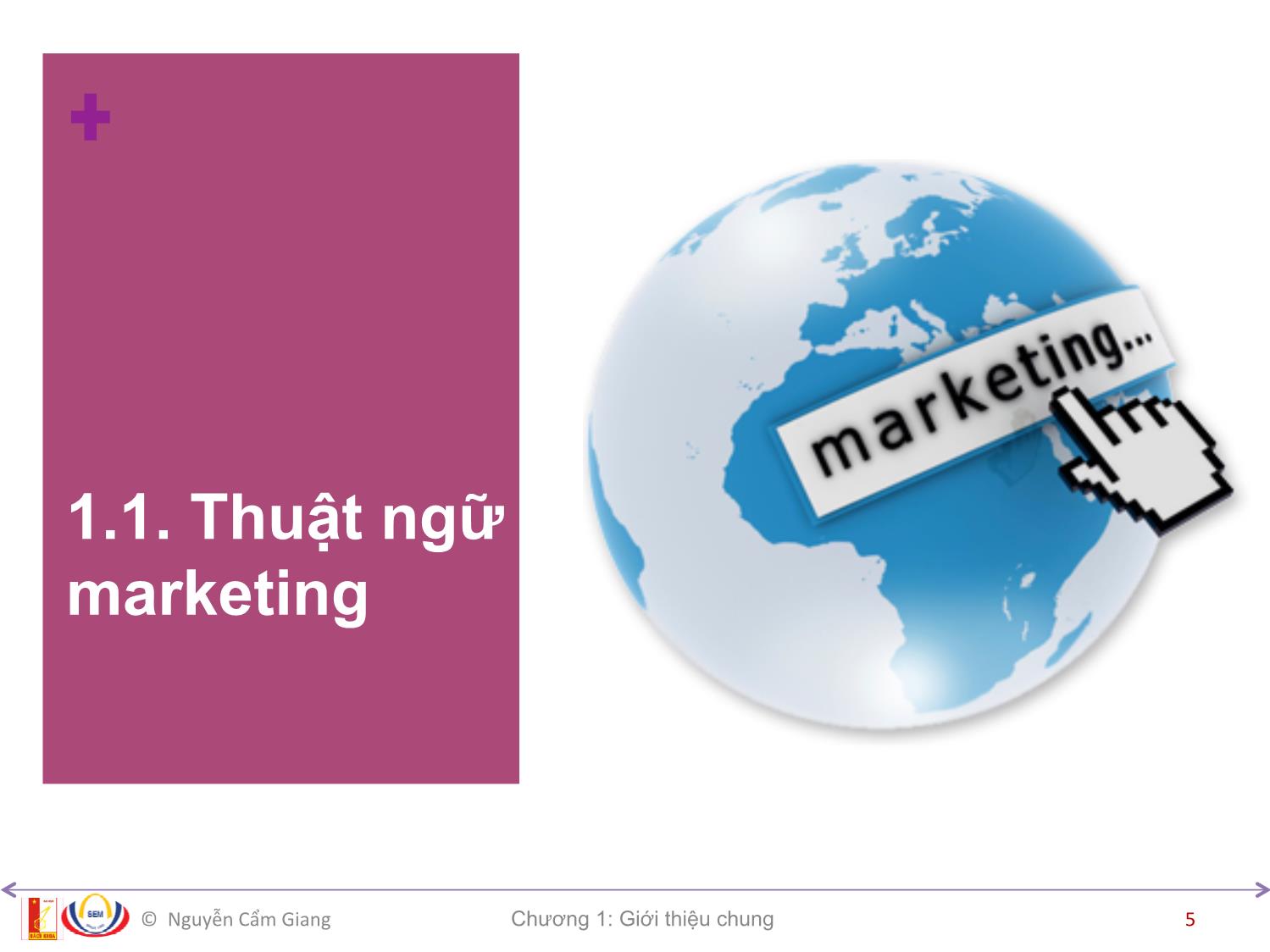 Bài giảng Marketing căn bản - Chương 1: Tổng quan về Marketing - Nguyễn Cẩm Giang trang 5