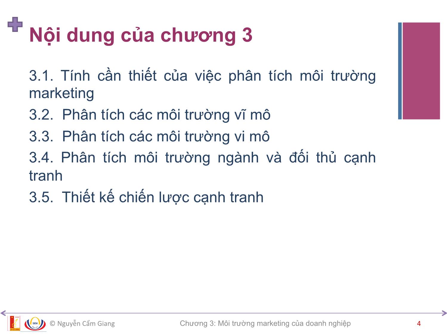 Bài giảng Marketing căn bản - Chương 3: Môi trường marketing của doanh nghiệp - Nguyễn Cẩm Giang trang 4