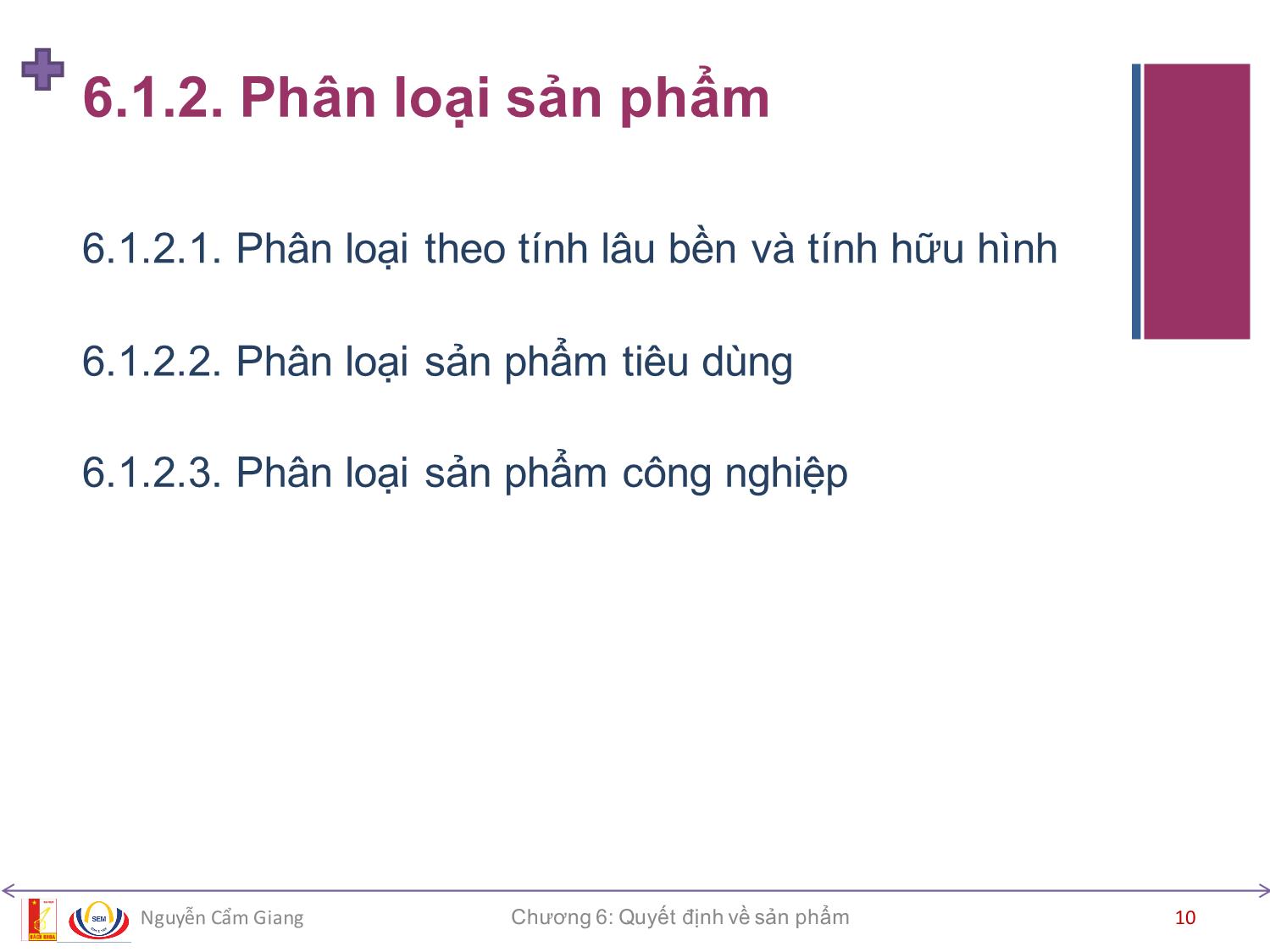 Bài giảng Marketing căn bản - Chương 6: Quyết định về sản phẩm - Nguyễn Cẩm Giang trang 10