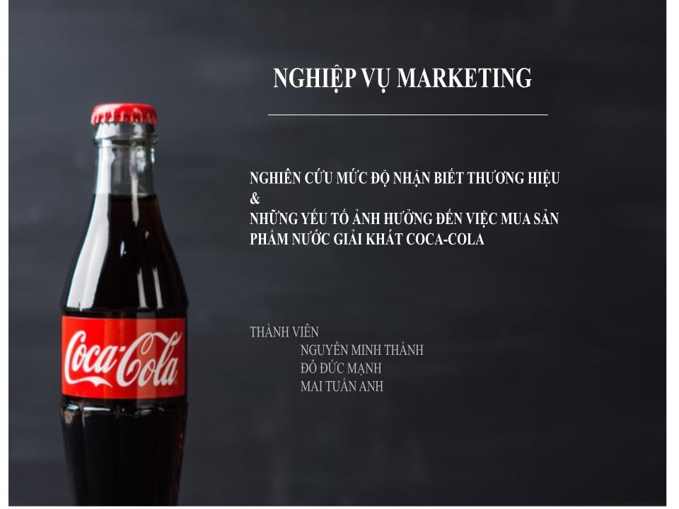 Bài thuyết trình Nghiệp vụ Marketing trang 1