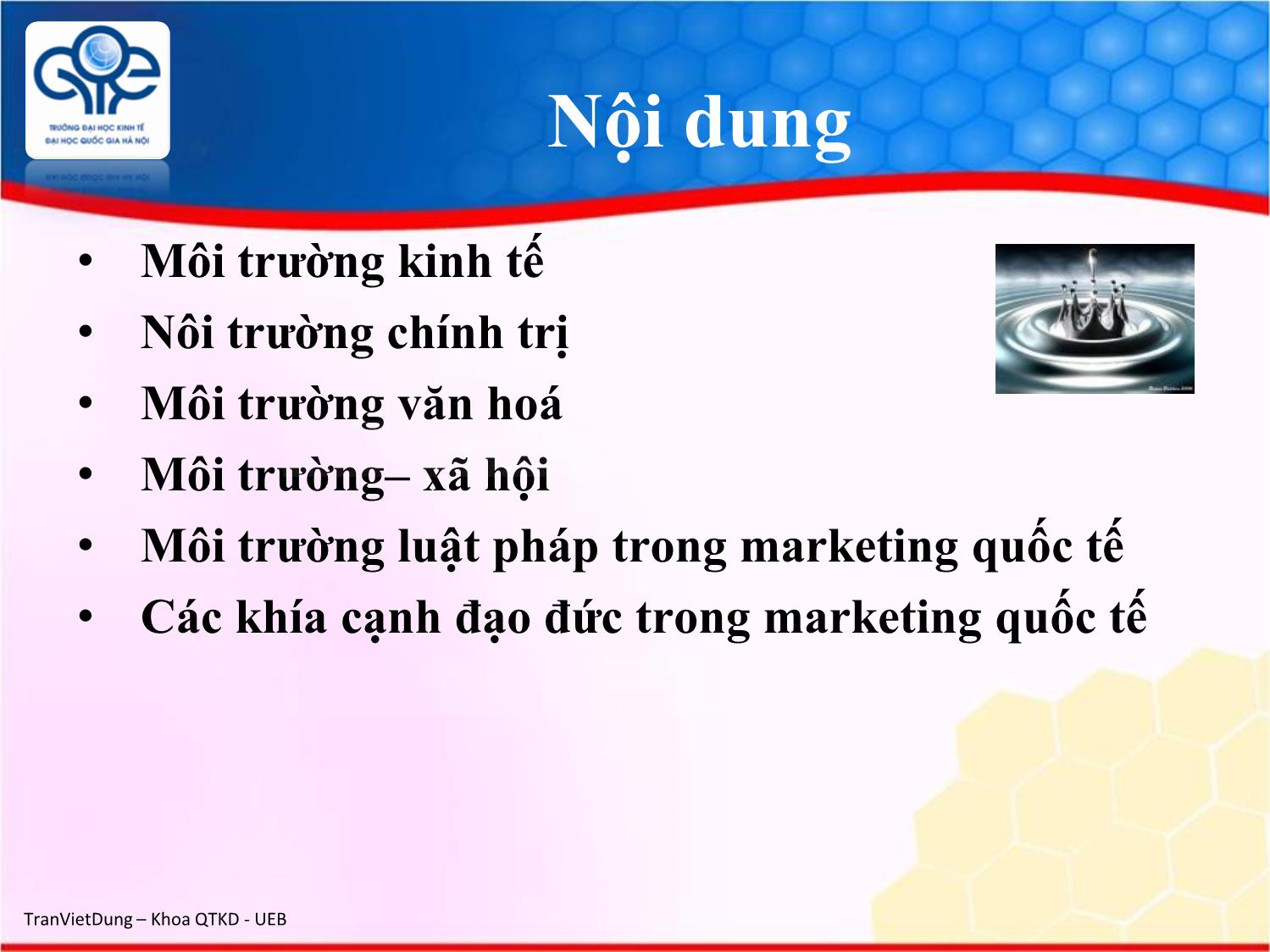 Bài giảng Marketing quốc tế - Chương 2: Môi trường marketing quốc tế - Trần Việt Dũng trang 4