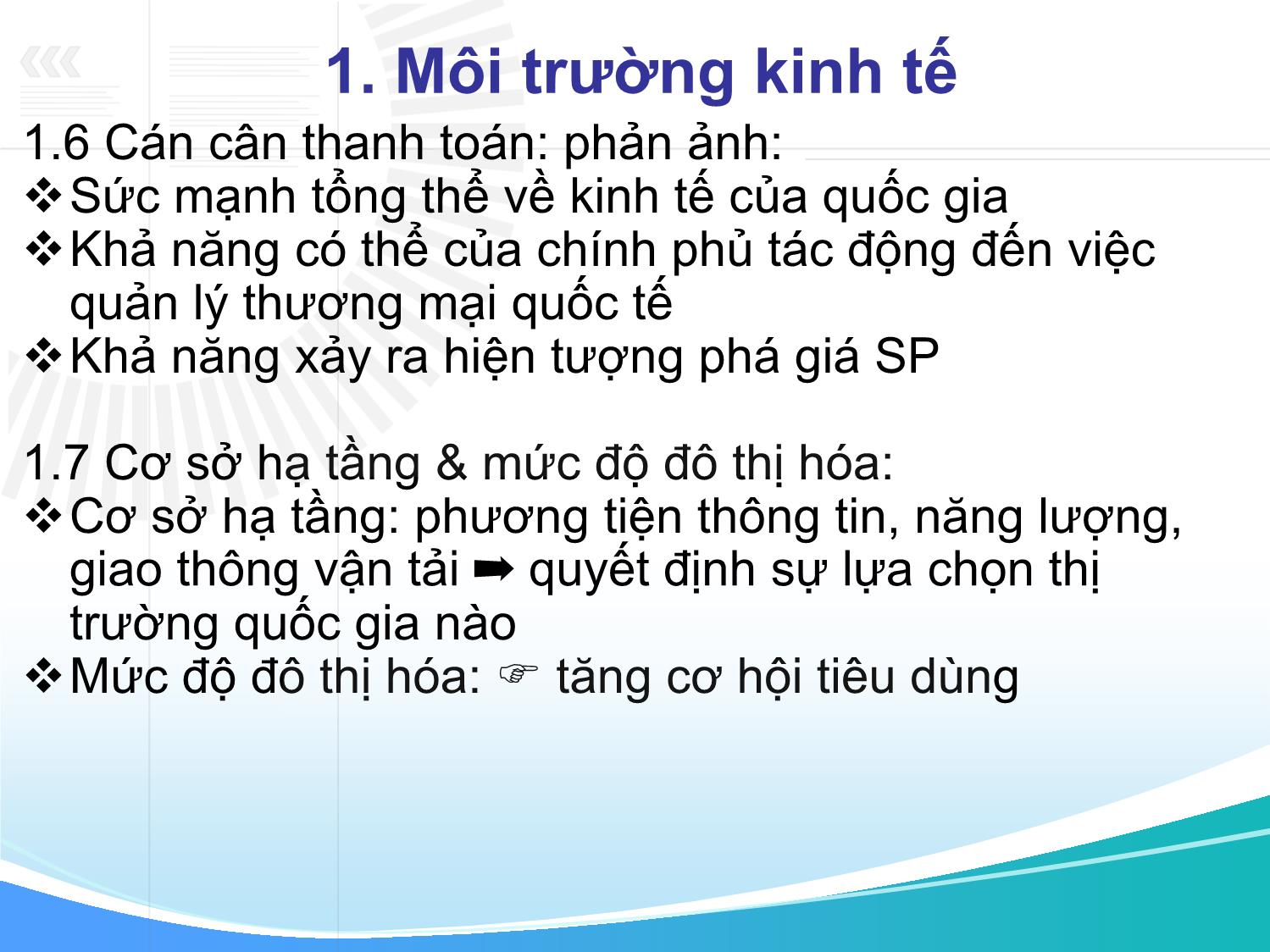 Bài giảng môn Marketing quốc tế - Chương 2: Môi trường marketing quốc tế trang 7