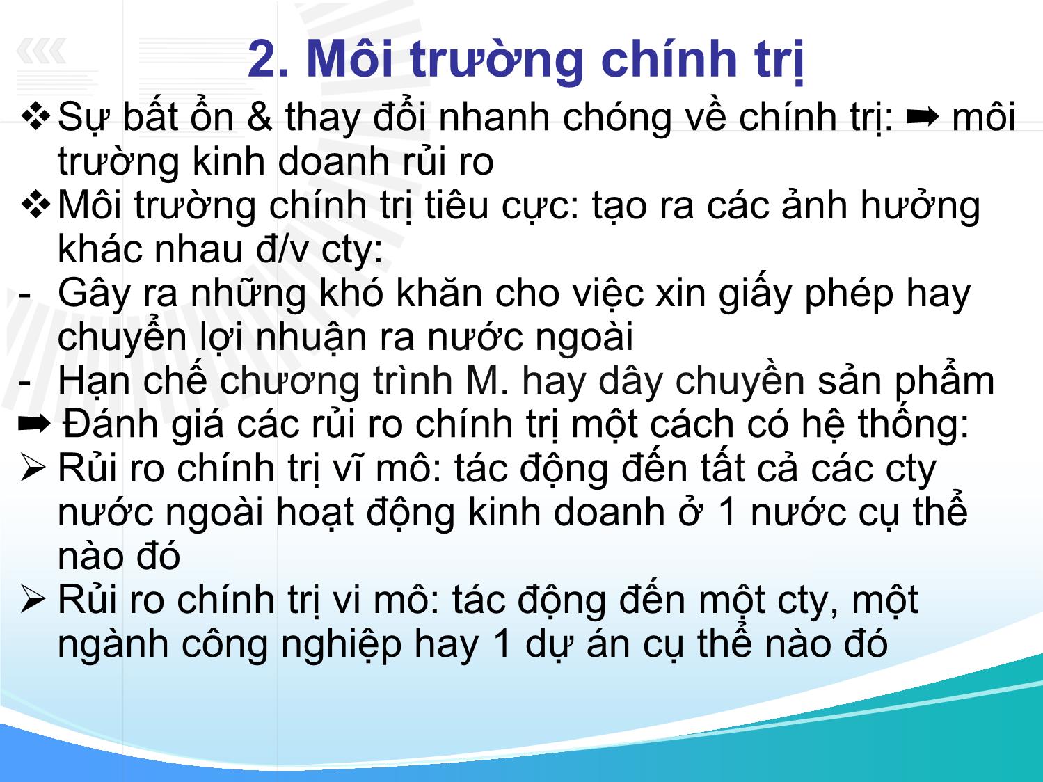 Bài giảng môn Marketing quốc tế - Chương 2: Môi trường marketing quốc tế trang 9